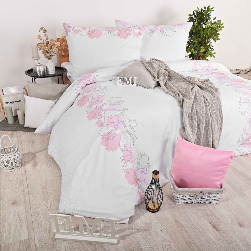 Pamučna posteljina Paradise EMI, Produženi krevet za jednu osobu uključuje 1x 140x220 + 1x 70x90