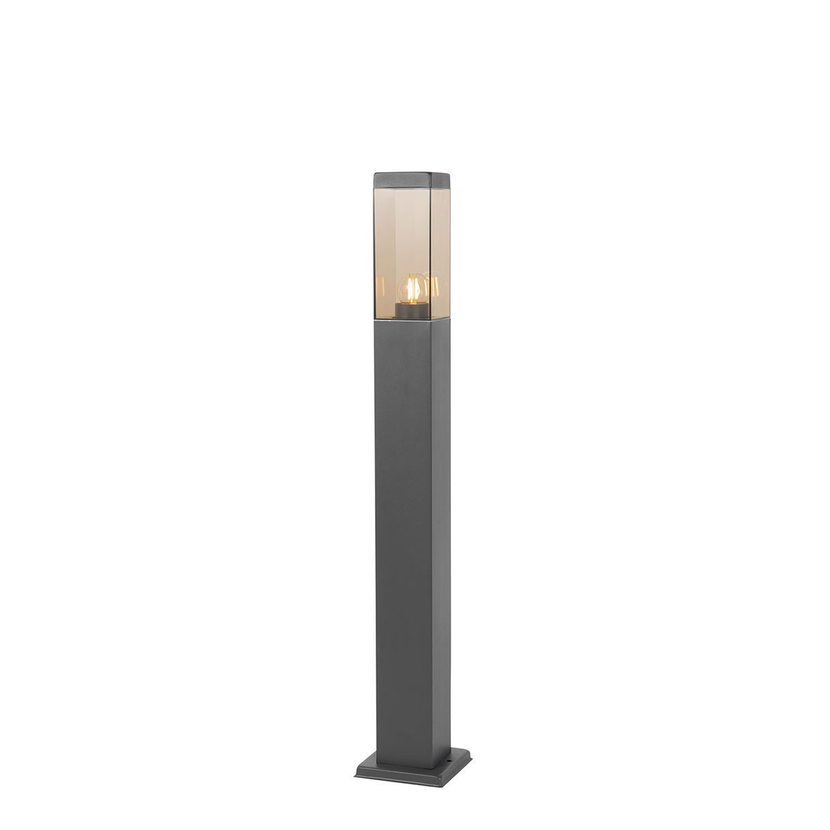 Moderna vanjska lampa na stupovima tamno siva s dimom 80 cm - Malios