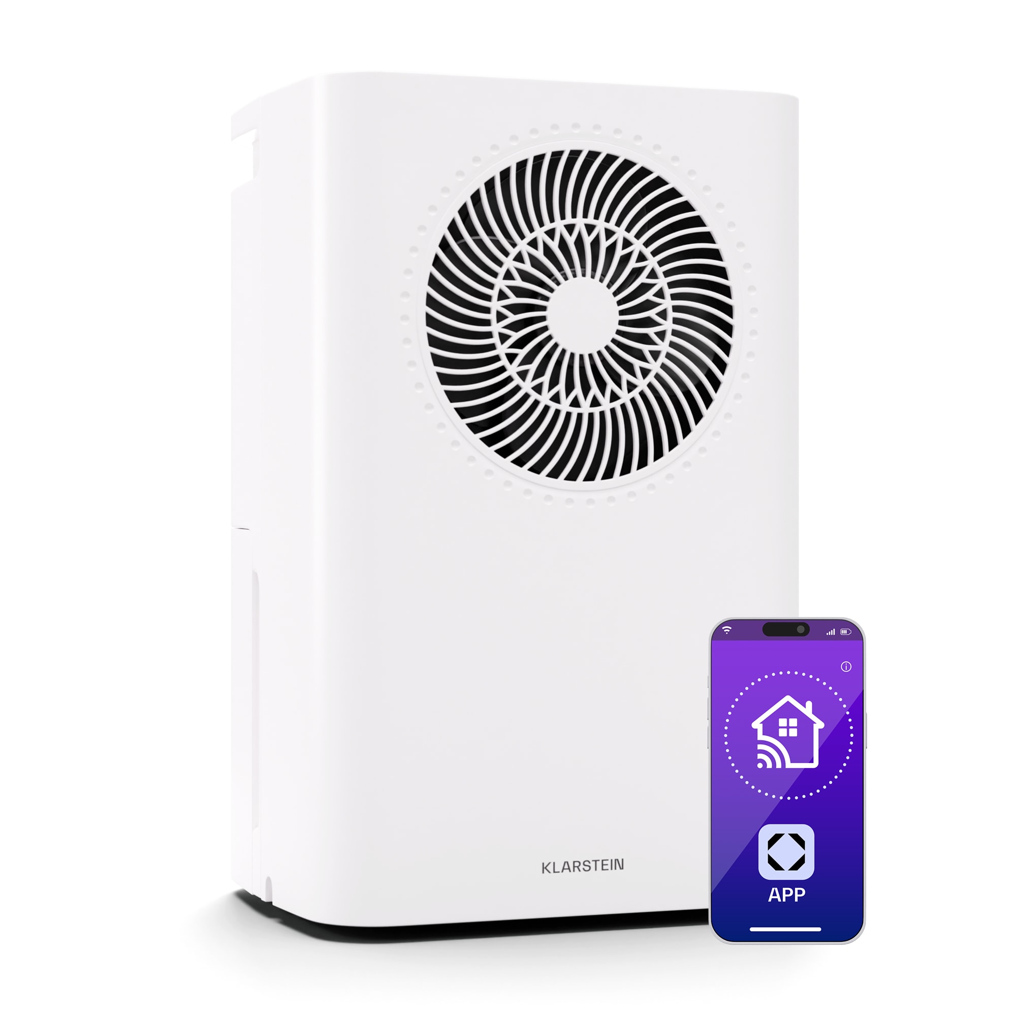 Klarstein CircleDry Smart 16 L odvlaživač, 16 L/dan, 290 W, 32m2, Wi-Fi, tajmer, filter