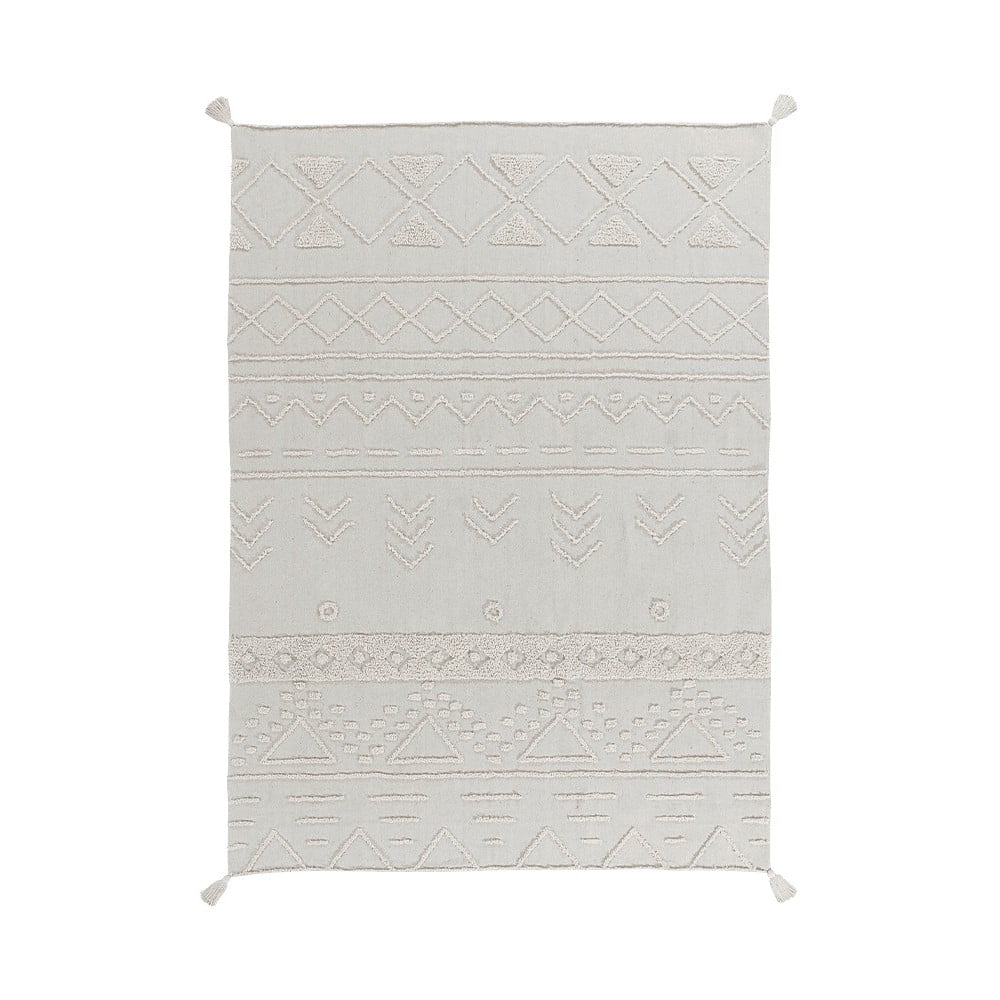 Bijeli periv/ručno rađen pamučan tepih 200x300 cm Tribu Natural – Lorena Canals