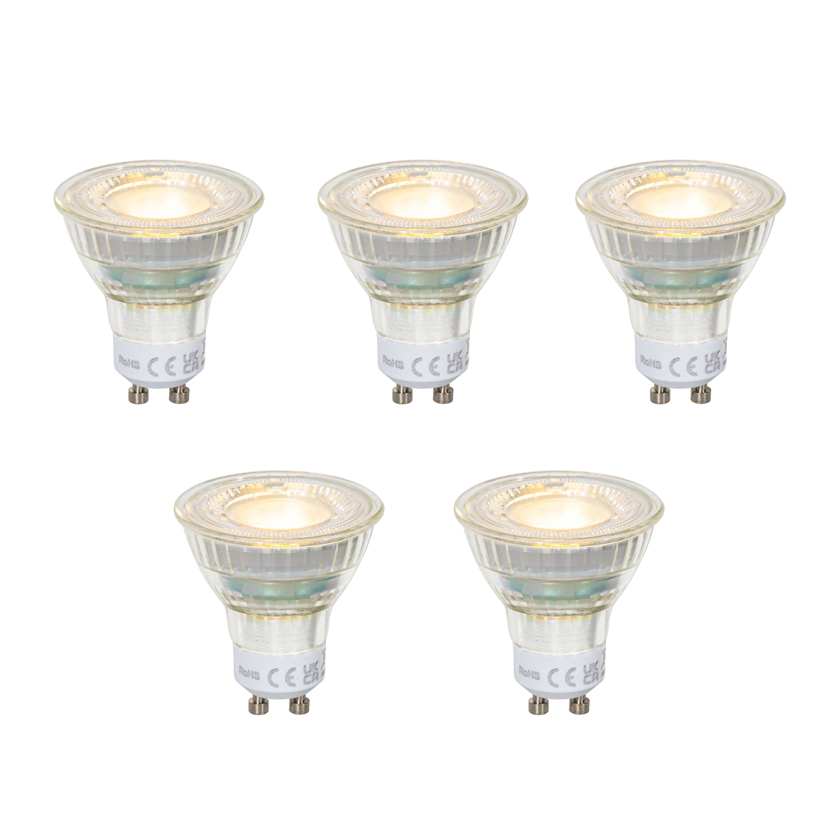 Set od 5 GU10 50mm LED žarulja prozirne 2.5W 450 lm 2700K