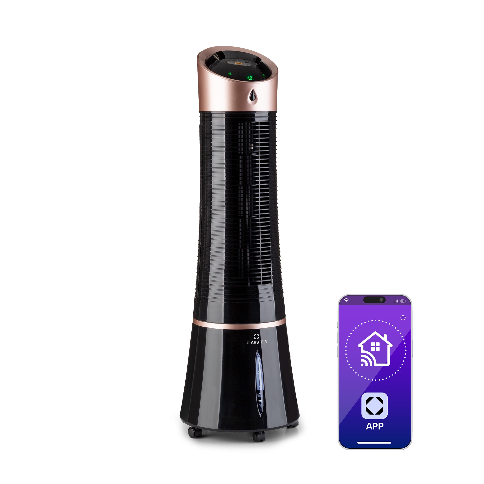 Klarstein Skyscraper Ice Smart, 4-u-1, Hladnjak zraka i WiFi ventilator, 210 m³ / h, daljinski upravljač