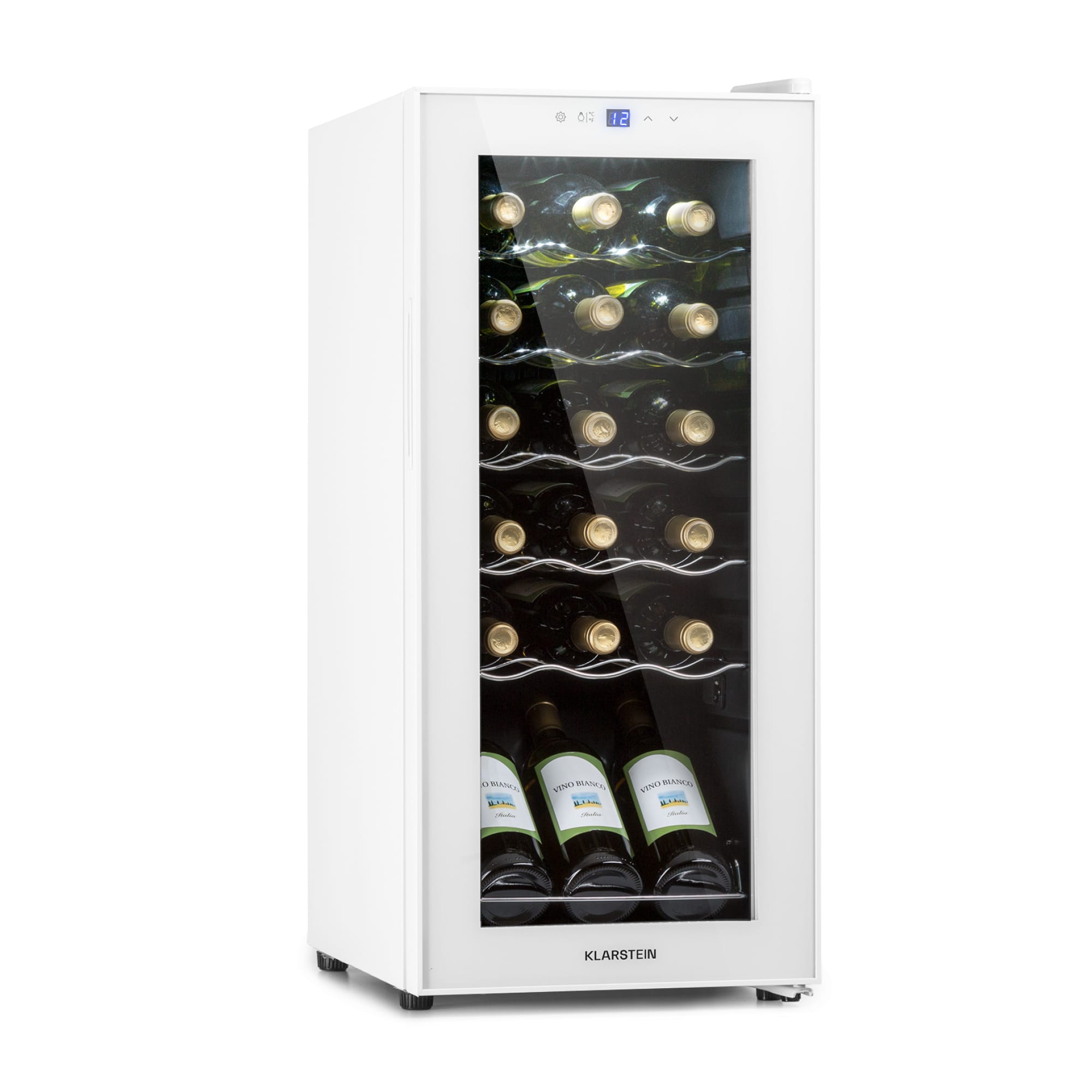 Klarstein Shiraz 18 Slim Uno, hladnjak za vino, 50l, 18f, l touch control panel, 5-18°C