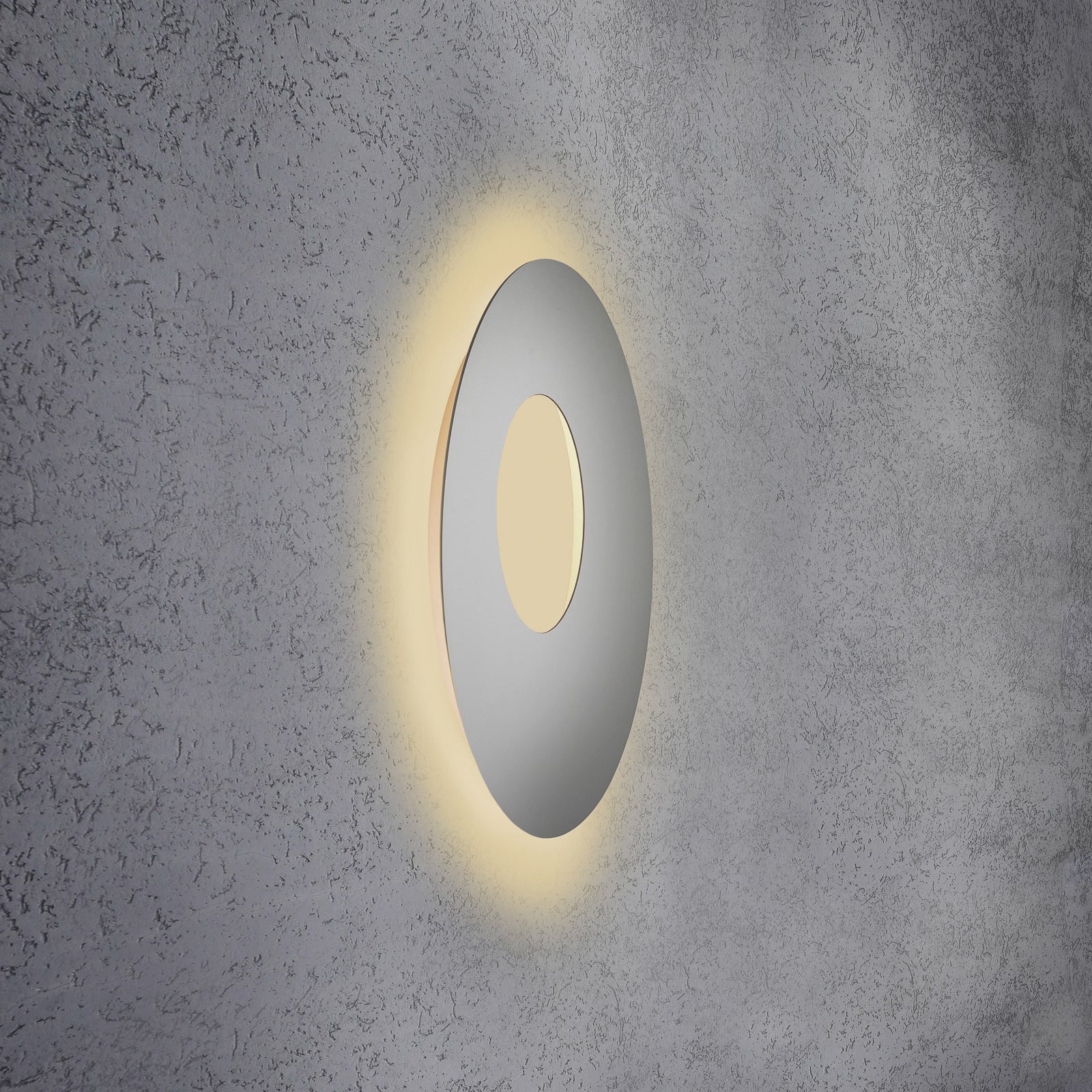 Escale Blade Open LED zidna svjetiljka, srebrna, Ø 59 cm