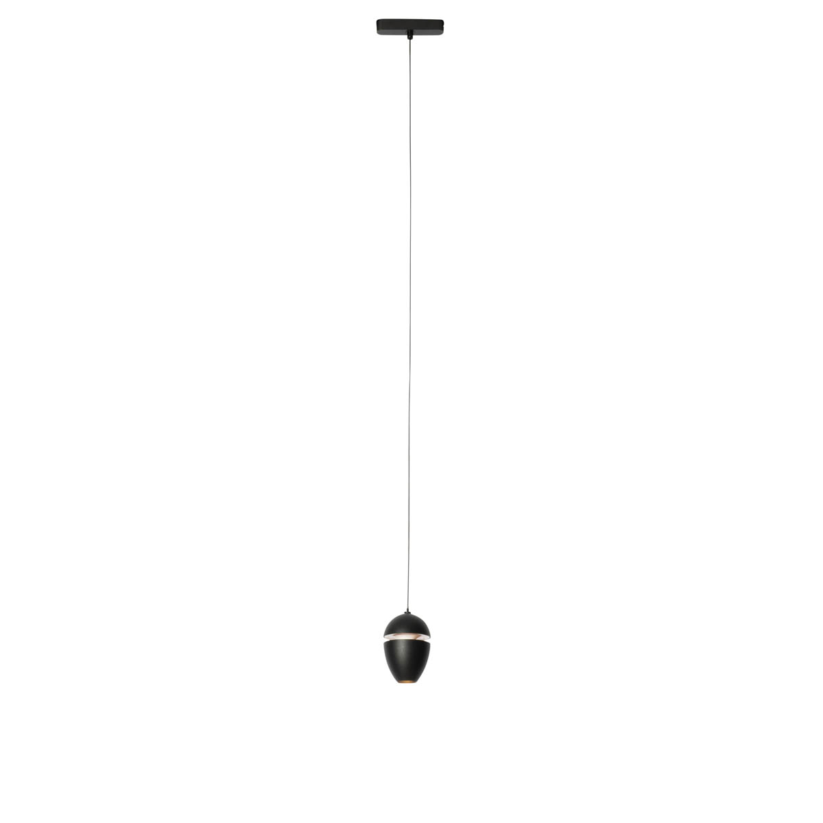 Moderna crna viseća svjetiljka za 1-fazni sustav tračnica uklj. LED - Magnetic Eggy