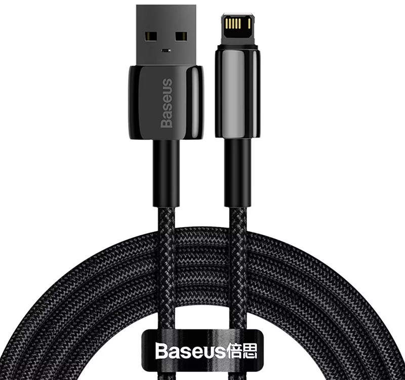 Kabel Baseus Tungsten Gold Cable USB to iP 2.4A 2m (black)