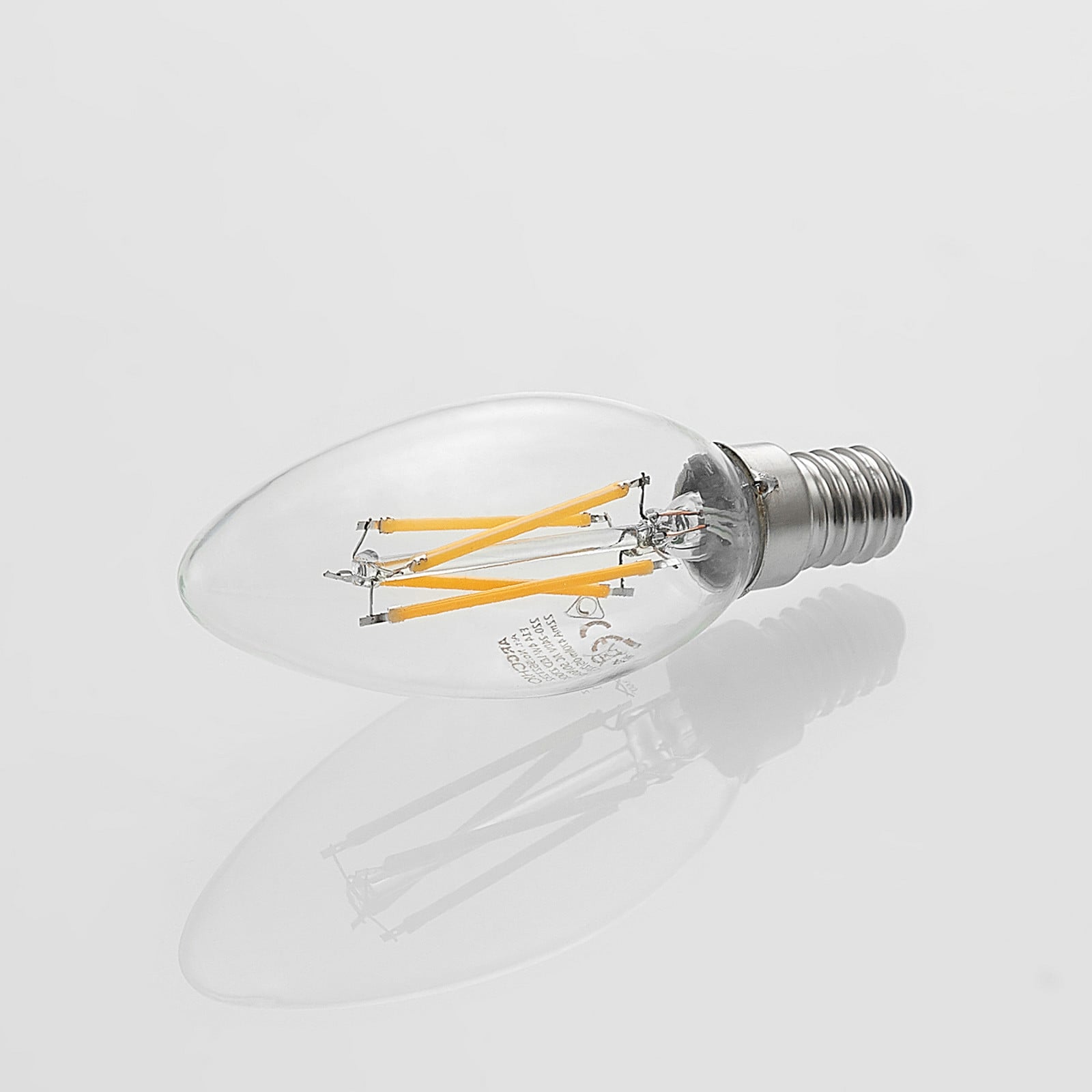 LED žarulja sa žarnom niti E14 4W 827 svijeća s prigušivanjem set od 5 kom