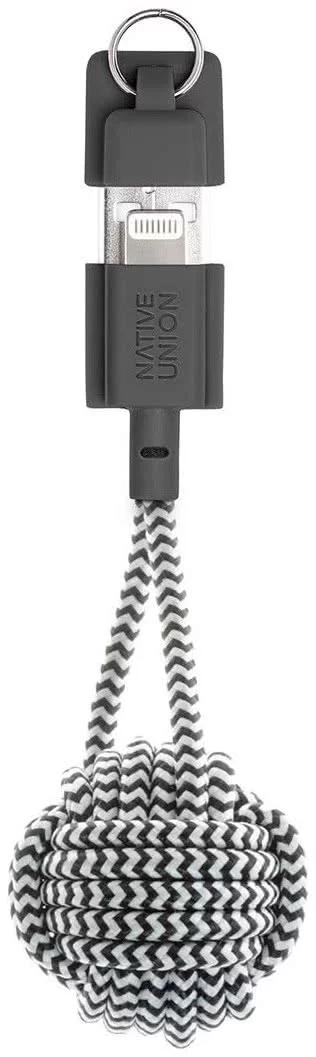 Kabel NATIVE UNION - Key Cable Apple Lightning 16cm, Zebra (KEY-KV-L-ZEB)