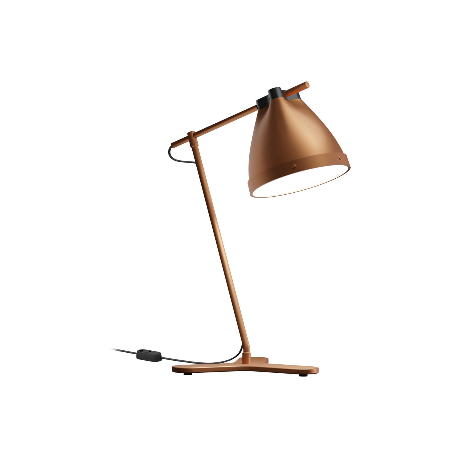 Aluminor Clarelle stolna lampa, bakar