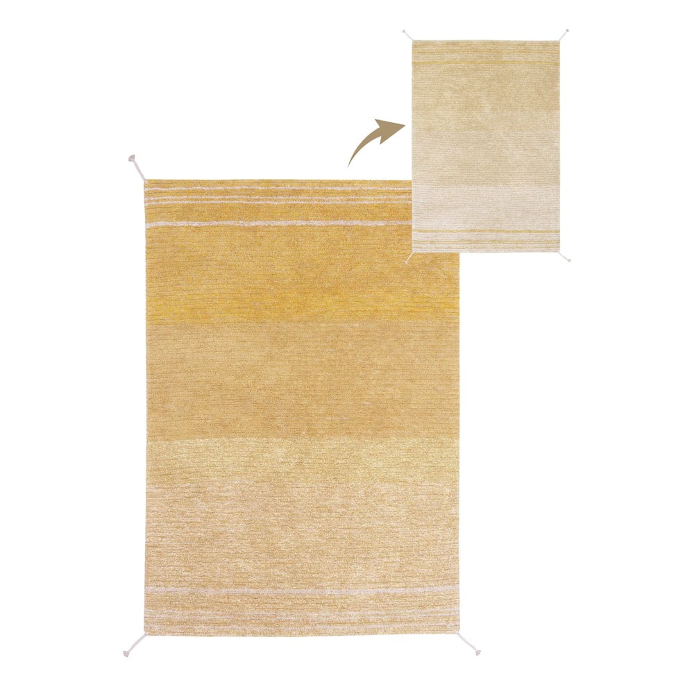 Oker žuti pamučan tepih 170x240 cm Twin Amber – Lorena Canals