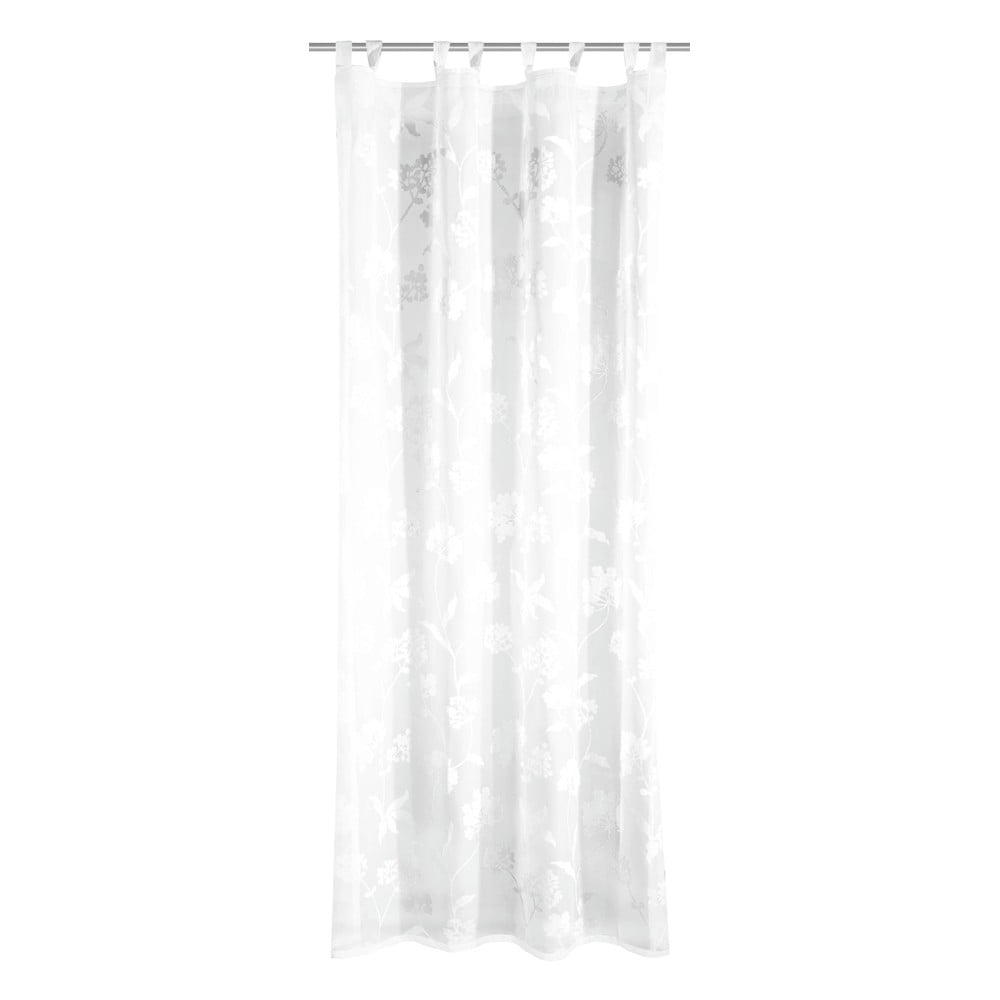 Bijela prozirna zavjesa od voila 135x245 cm Flowers – Sehlbach