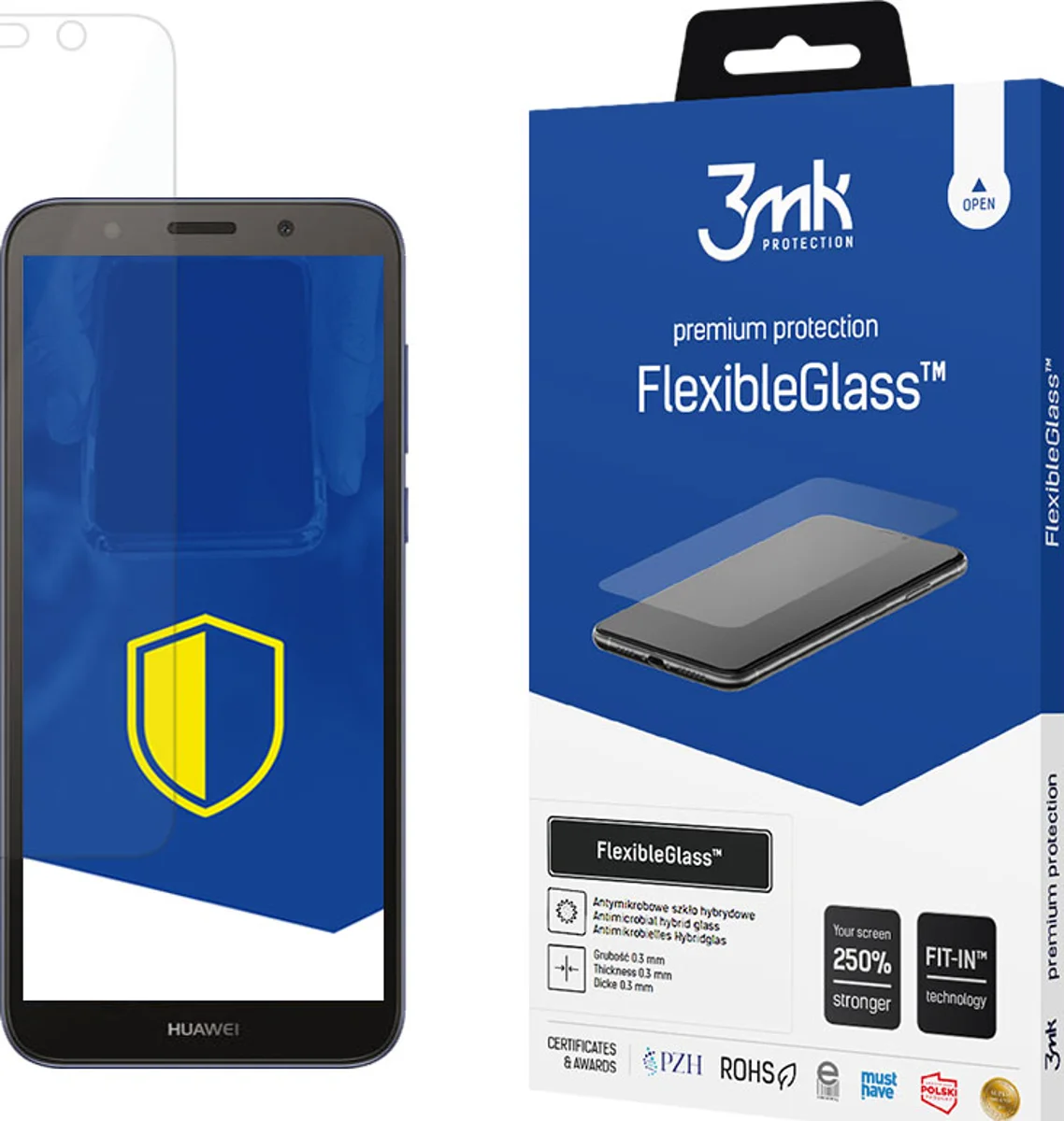 Zaštitno staklo 3MK FlexibleGlass Huawei Y5 2018 Hybrid Glass