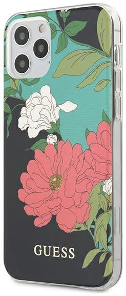 Maska Guess iPhone 12 Pro Max 6,7"Black NÂ°1 Flower Collection (GUHCP12LIMLFL01)