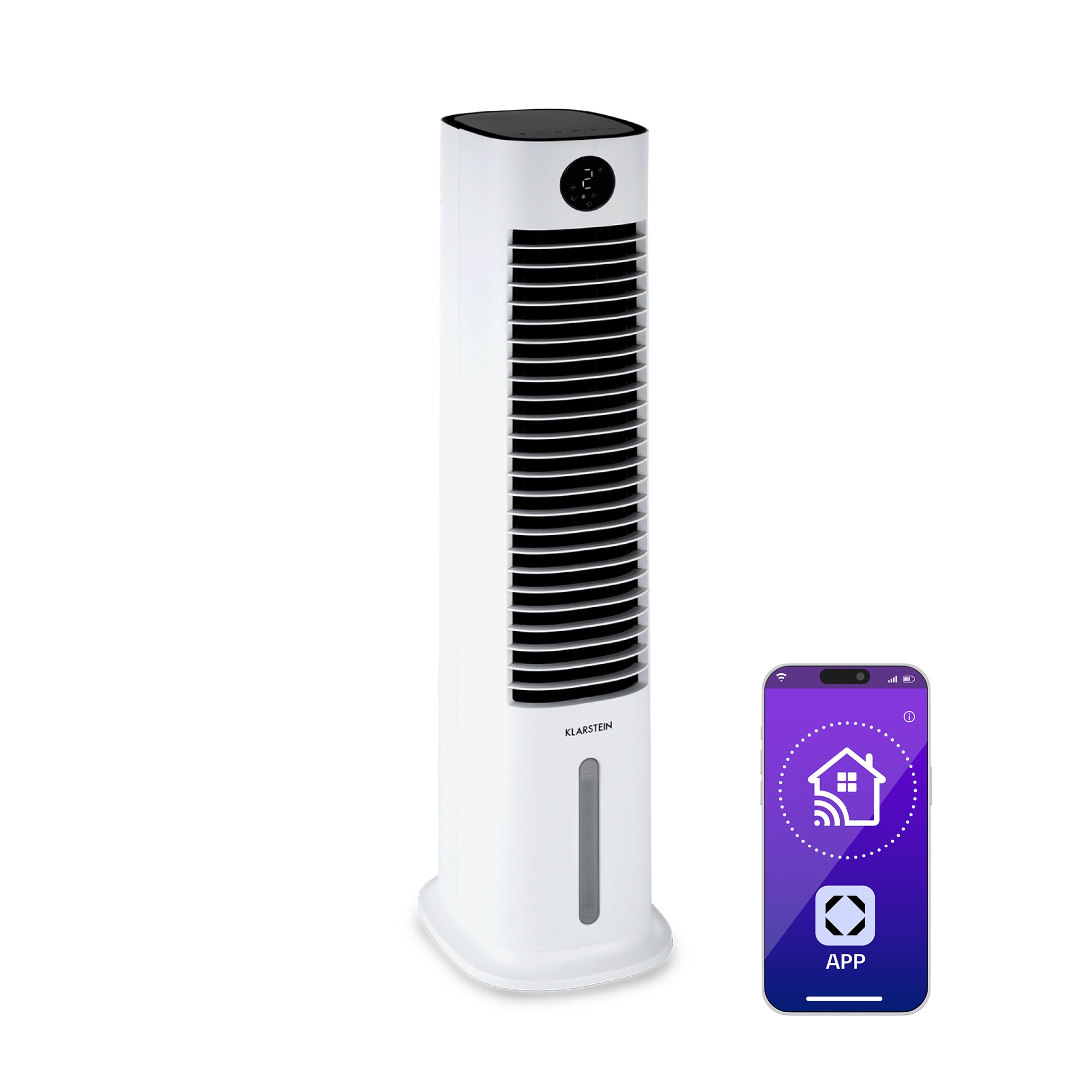 Klarstein Skytower Grand Smart, rashlađivač zraka, 80 W, 480 m³ / h, 8 litara, prijenosni