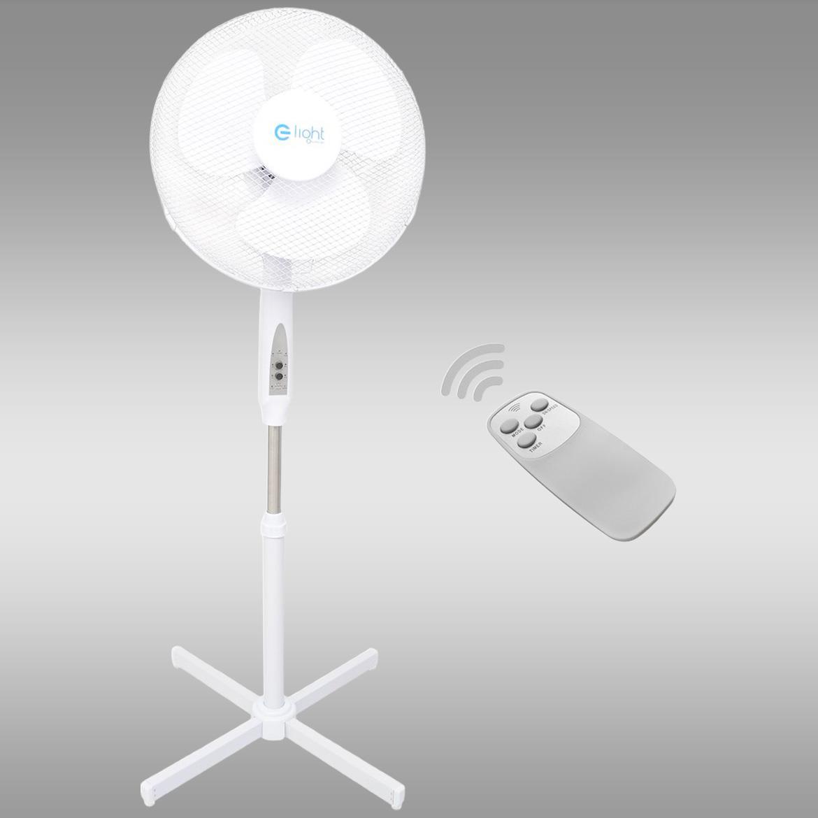 EKW562 Bijeli podni ventilator s daljinskim upravljacem 16”