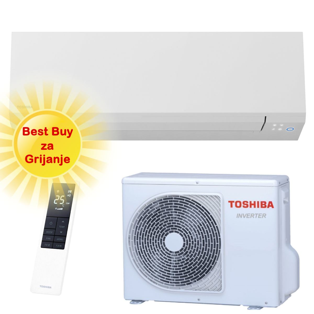 Toshiba Klima Uređaj 2,5Kw Ras-B10G3Kvsg-E/Ras-10J2Avsg-E - Opti