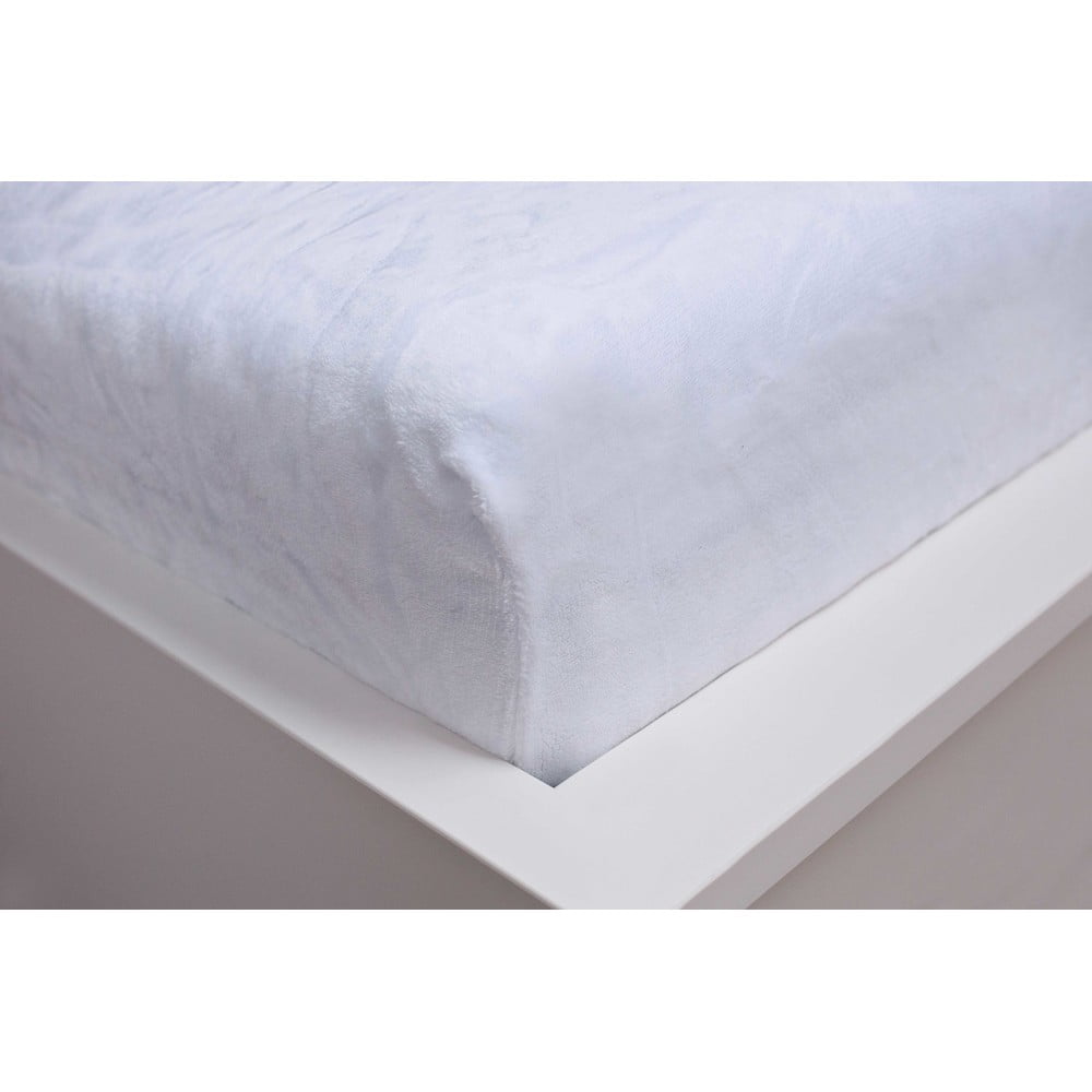 Bijela plahta s gumom od mikropliša 90x200 cm – Jerry Fabrics