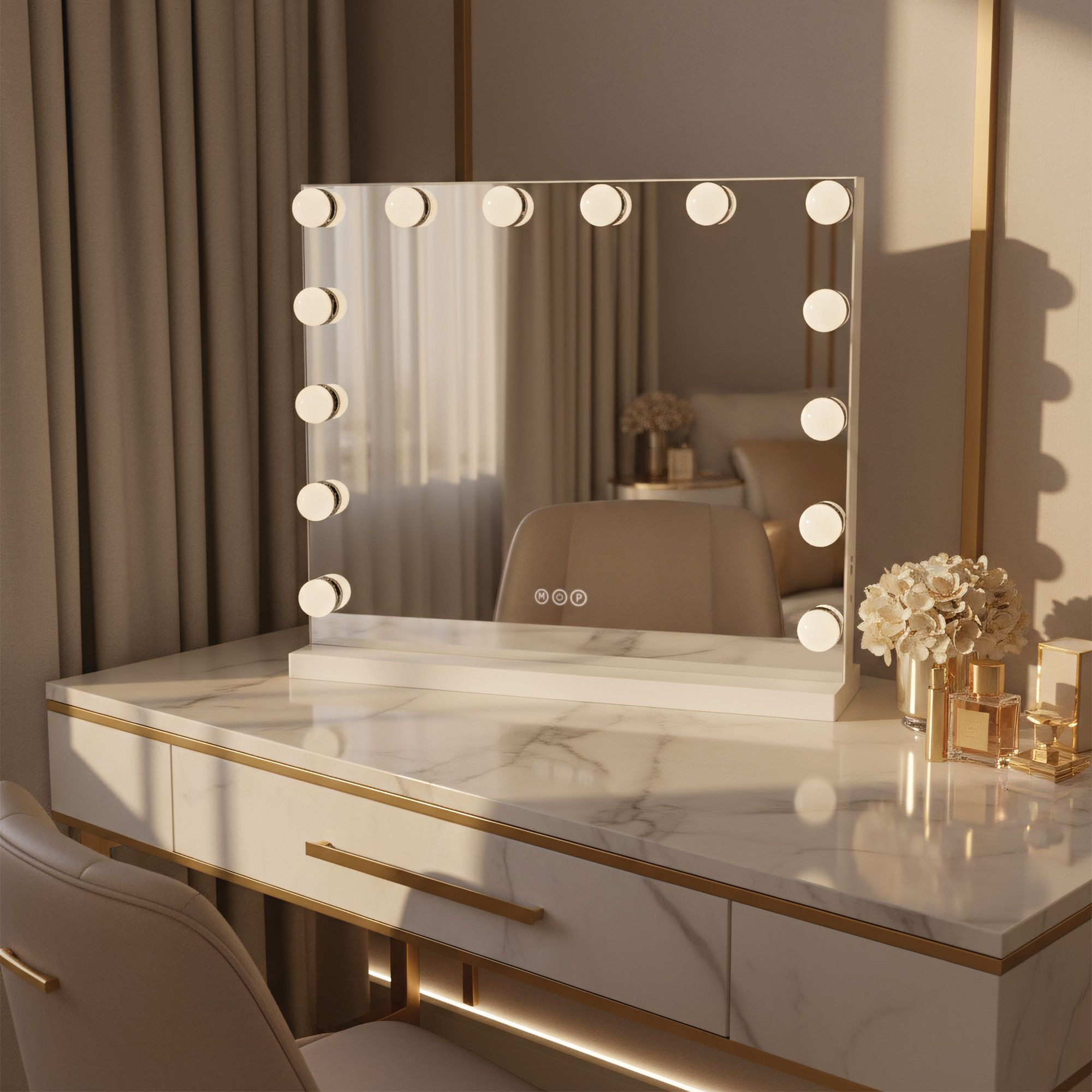 Ogledalo LED HOLLYWOOD White