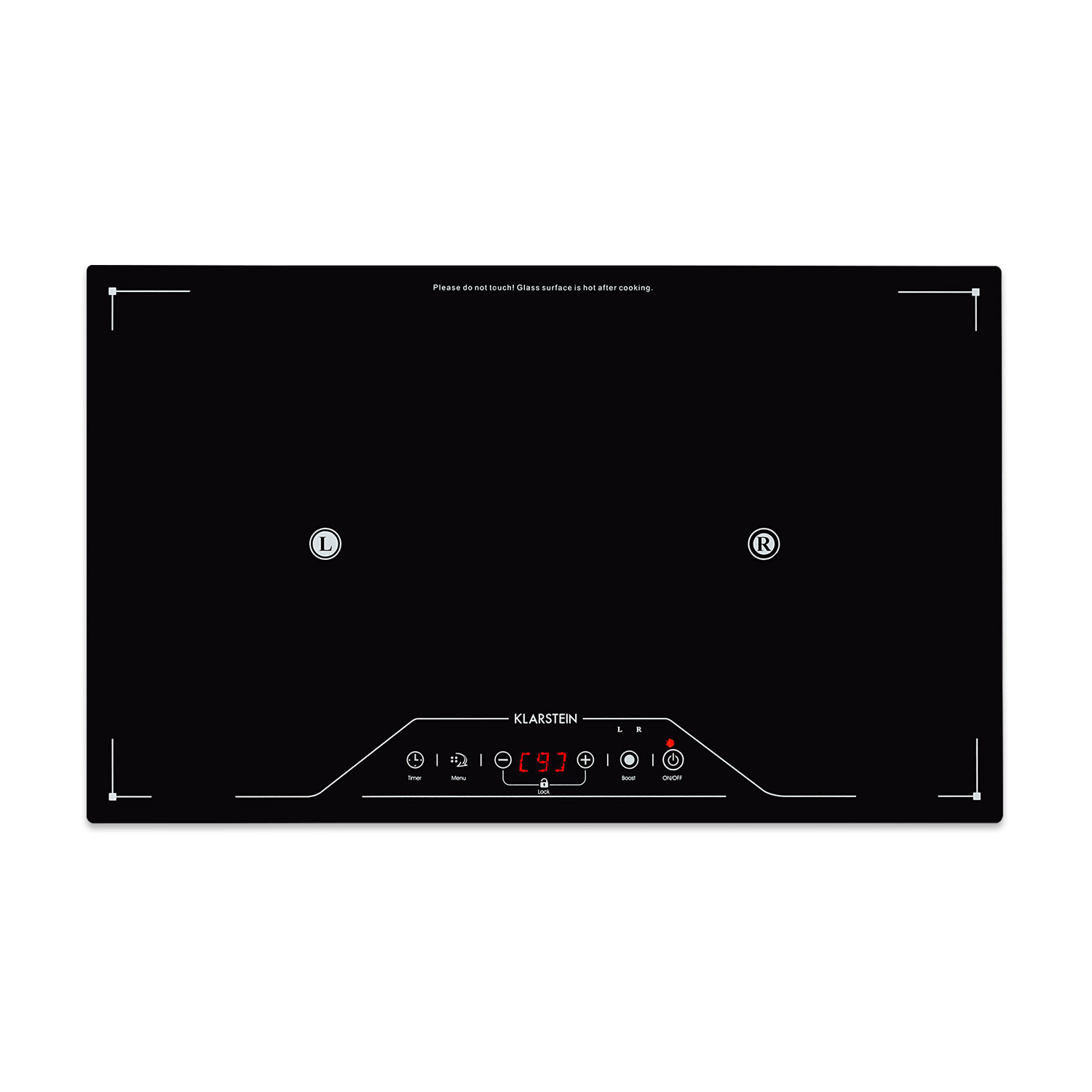 Klarstein Deejay, indukcijska ploča za kuhanje, 3500 W, staklena keramika, kontrola na dodir, crna boja
