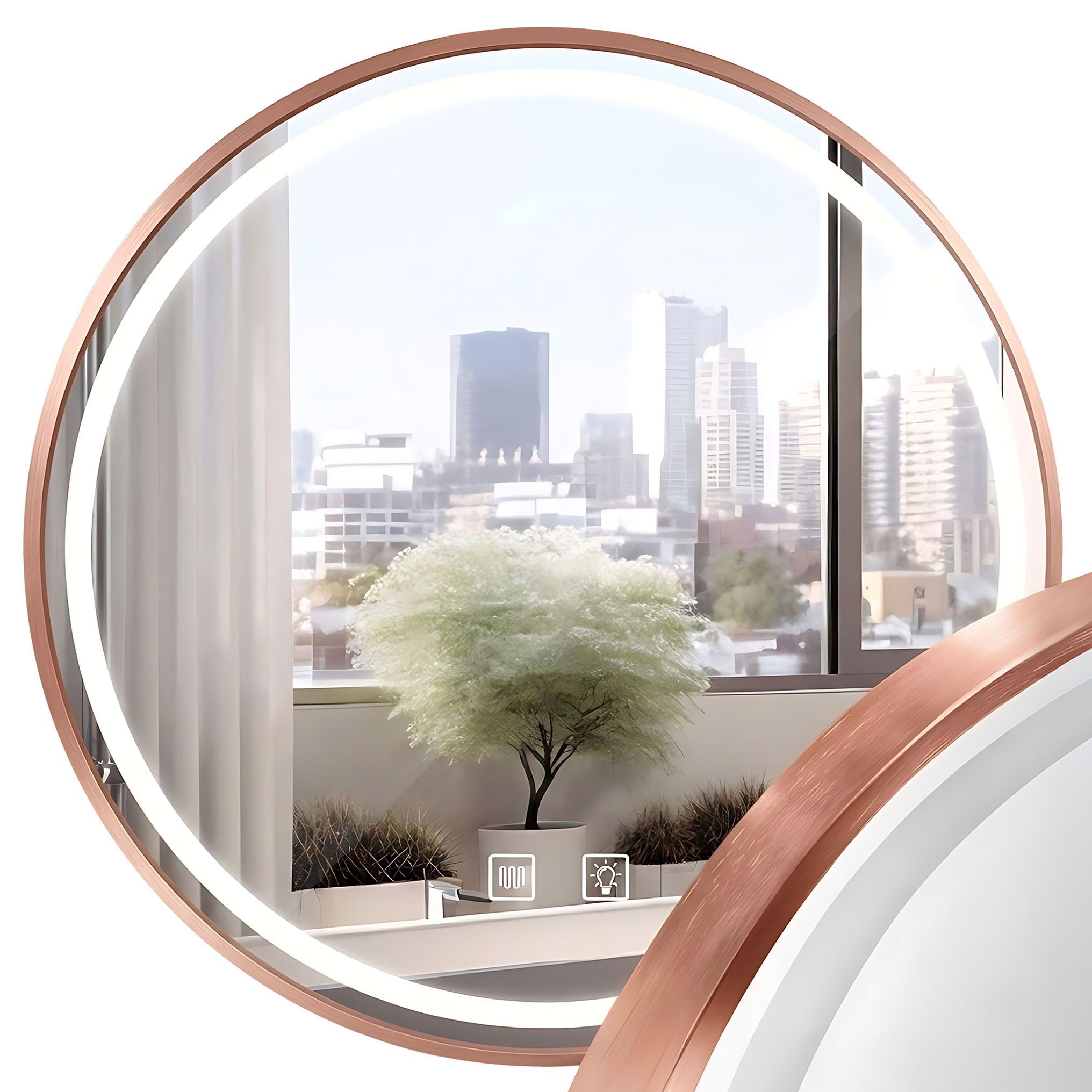Ogledalo LED 100cm MMJ BRUSH COPPER