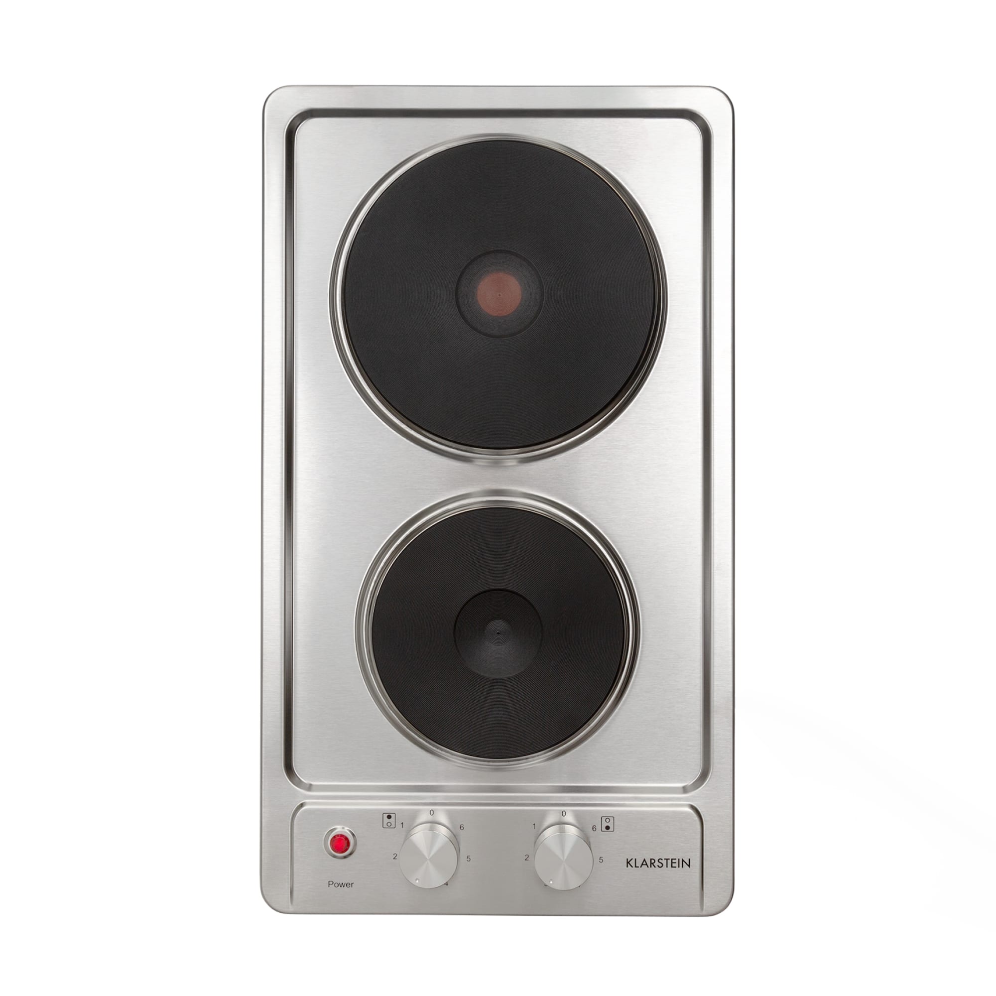 Klarstein Appetito Domino, električna ploča za kuhanje, 2 ploče, 6 nivoa snage, 3000 W, nehrđajući čelik