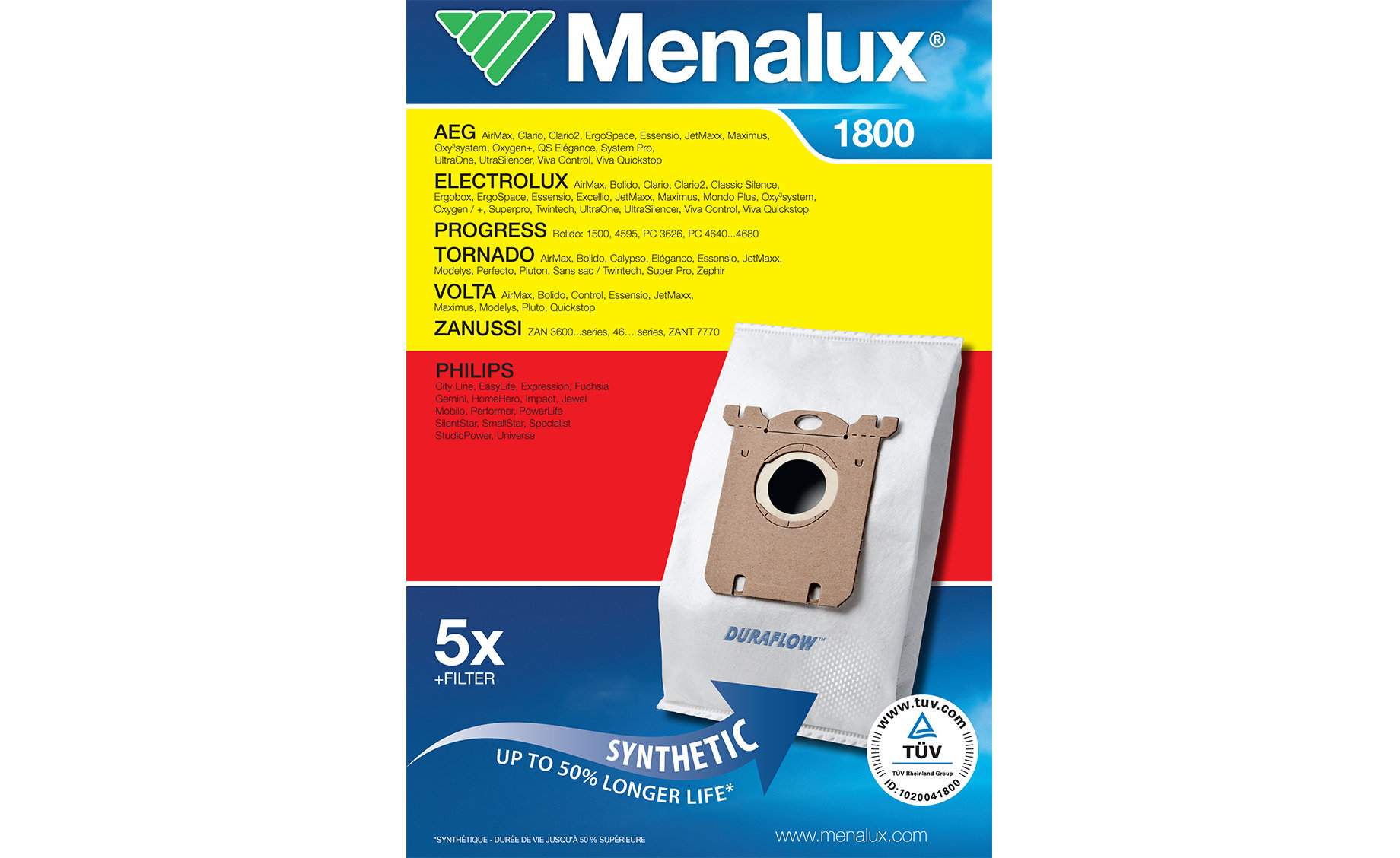 Menalux 1800 vrećice za usisavač