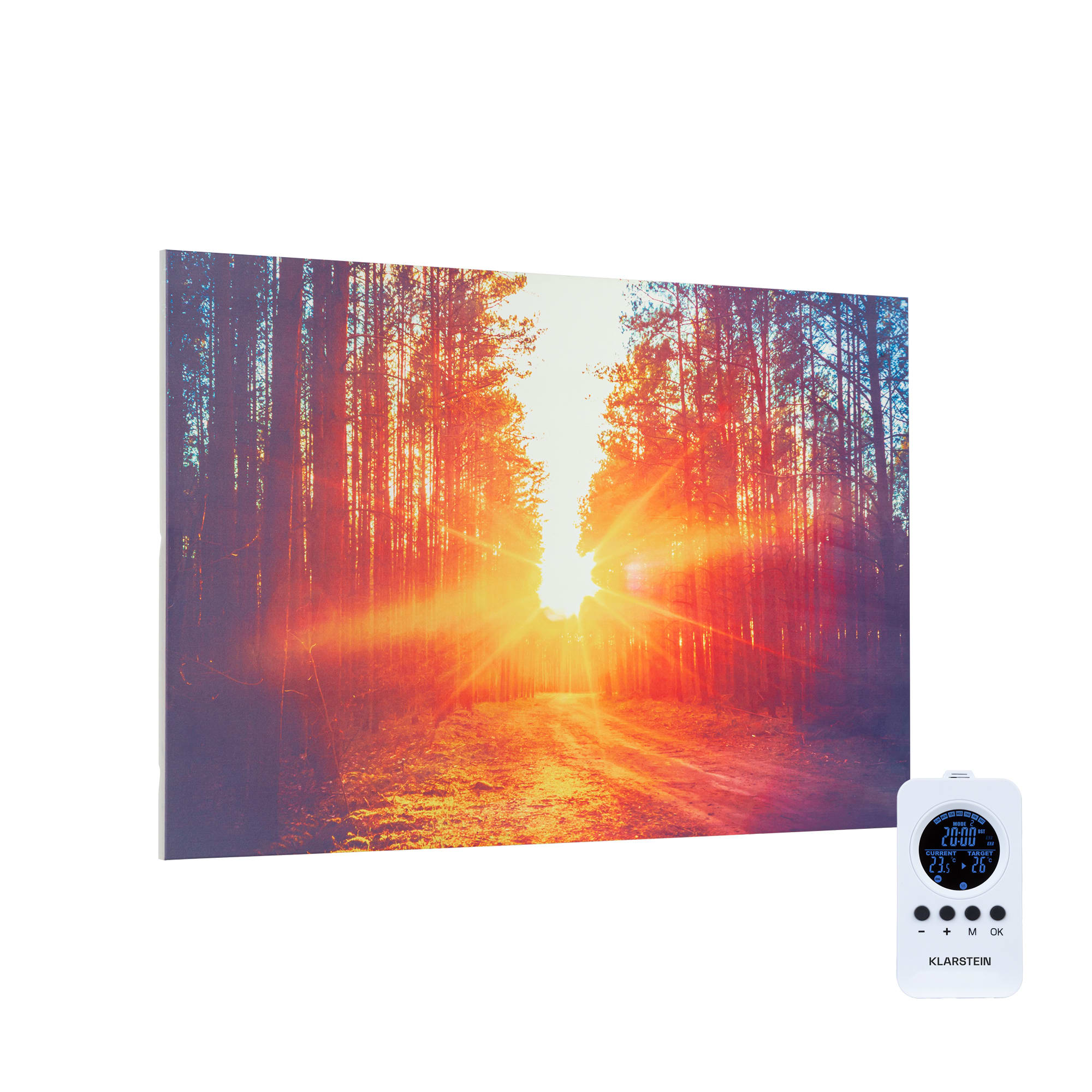 Klarstein Wonderwall Air Art Infinite, infracrvena grijalica, slika, 90 x 60 cm, 580 W, na zidu, daljinski upravljač