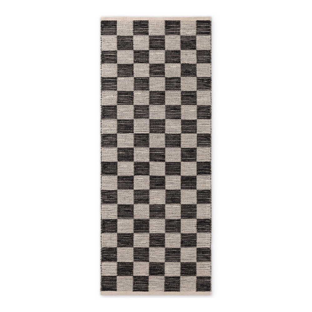 Crna/krem obostrana/ručno rađena staza od mješavine jute 80x200 cm Rex – Hanse Home