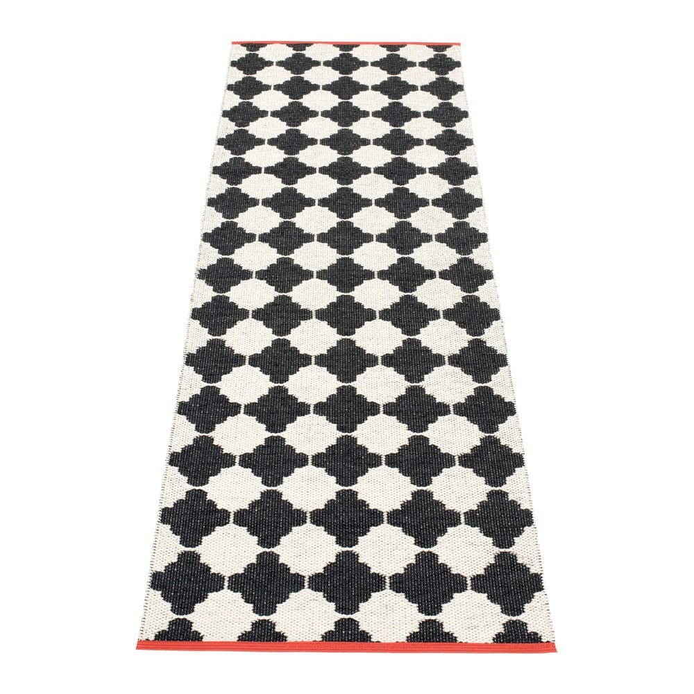 Crno-bijela unutarnja i vanjska staza 70x225 cm Marre Black Coral  – Pappelina