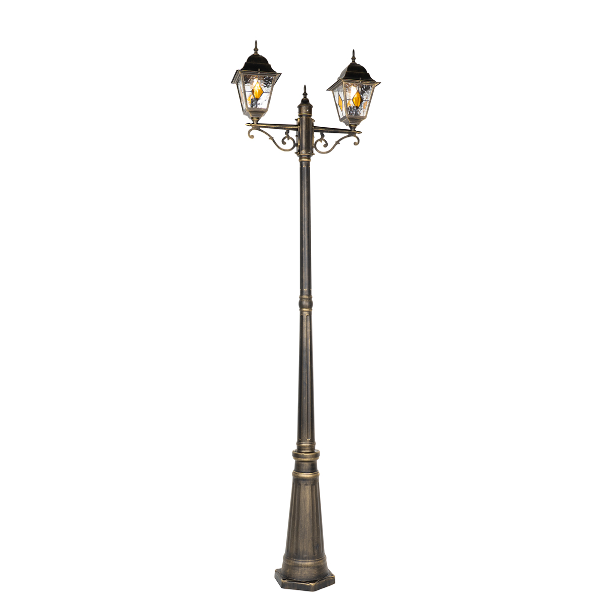 Vintage vanjska lampa fenjer antikni zlato 240 cm 2-svjetla - Antigua