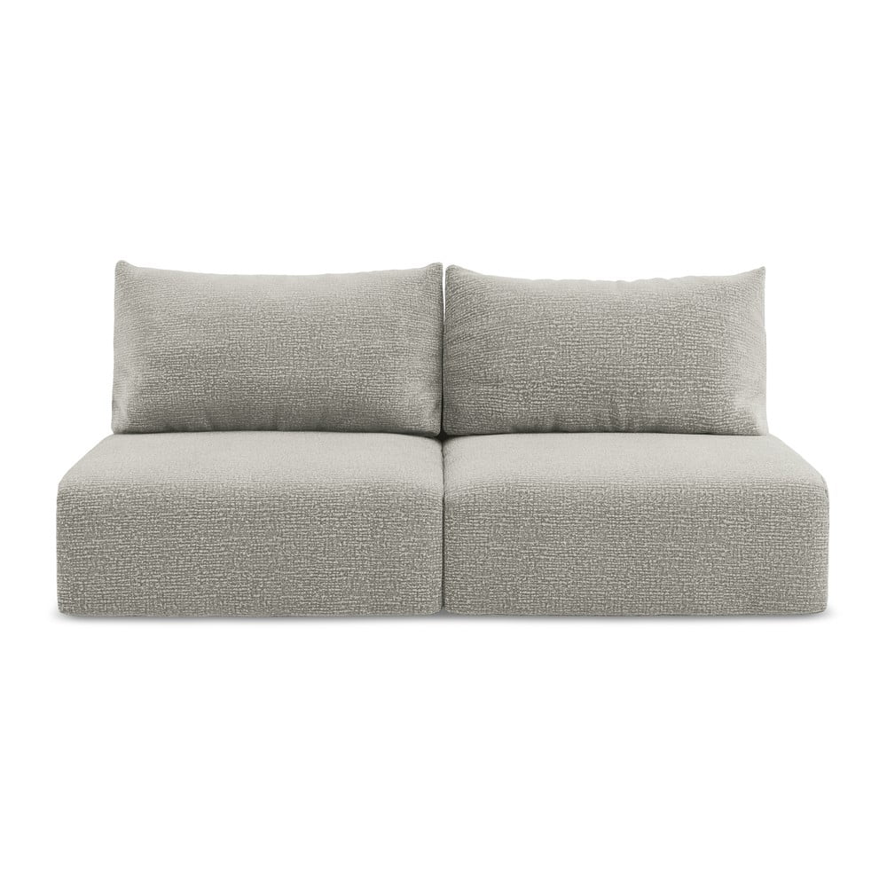 Svijetlo siva sklopiva/s prostorom za odlaganje sofa 216 cm Kalena – Makamii