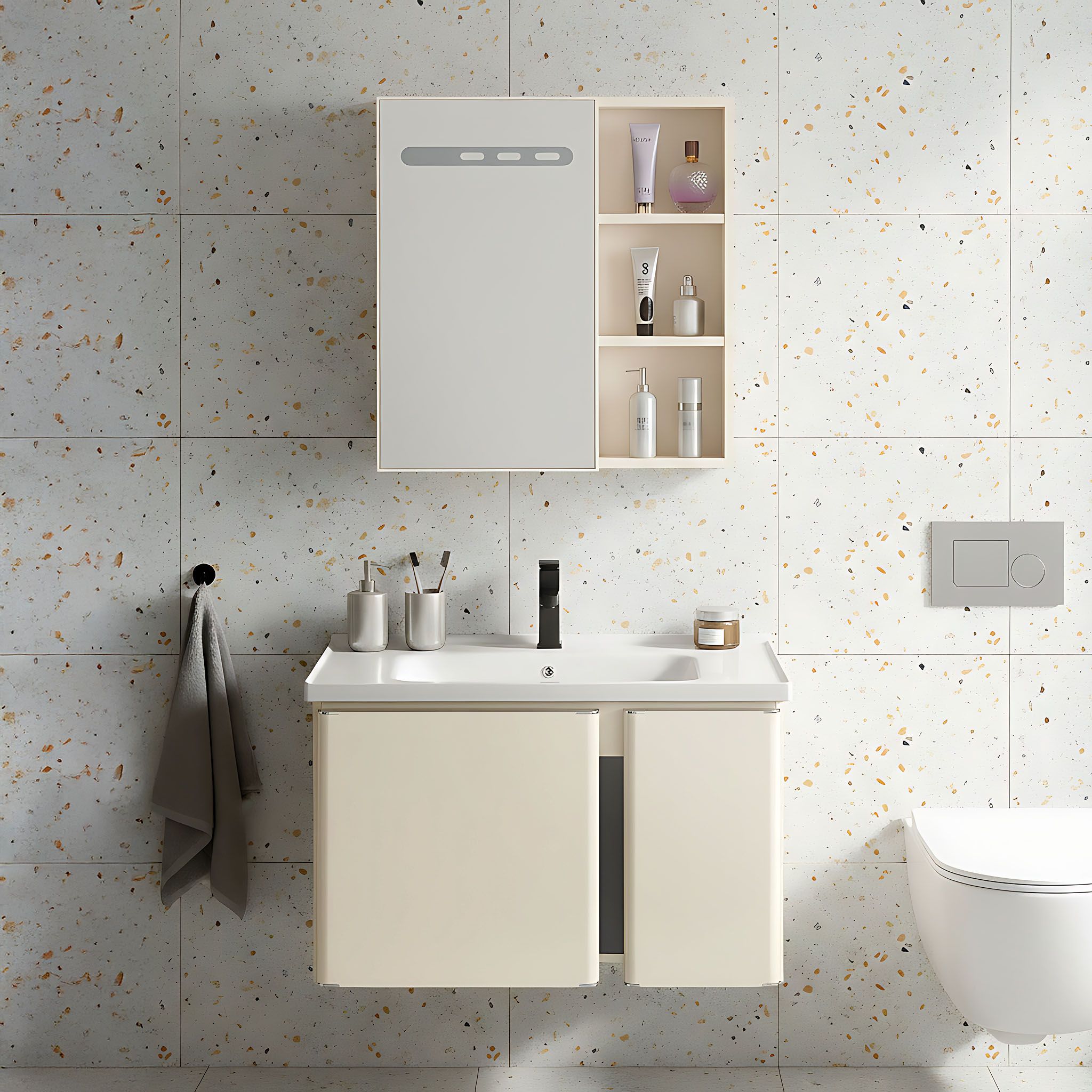 Set kupaonskog namještaja s umivaonikom Tula 60cm Beige