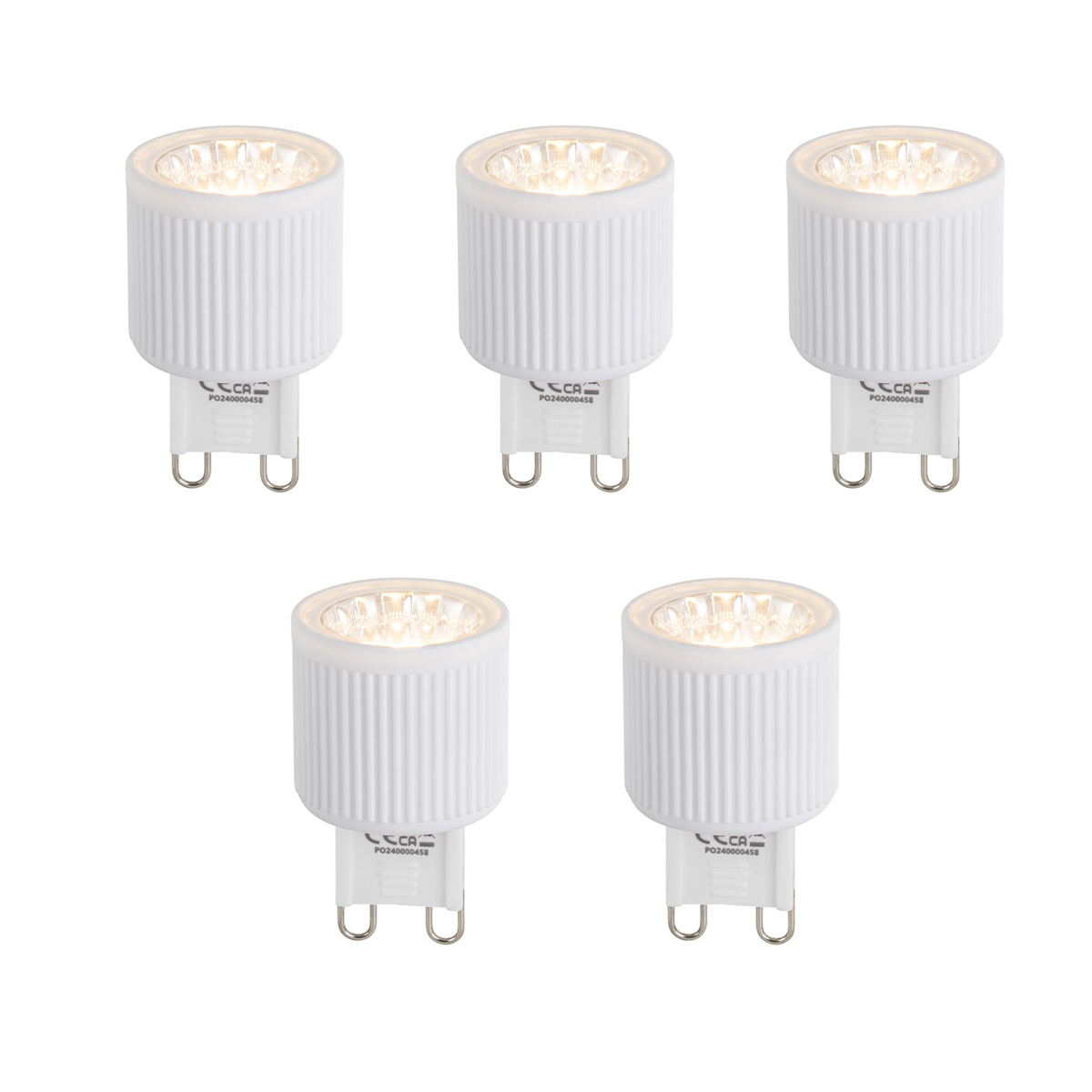 Set od 5 G9 24 mm 3-stupanjske prigušive LED žarulje 3W 300 lm 2700K
