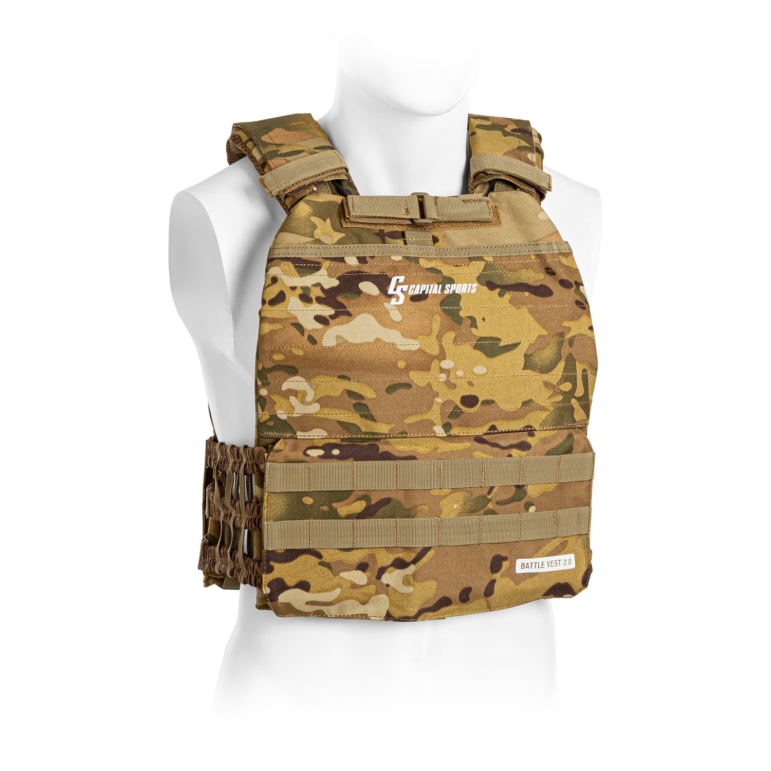 Capital Sports Battlevest 2.0, prsluk s utezima, težina 2 x 4 kg, camo