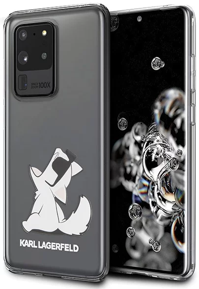 Maska Karl Lagerfeld S20 Ultra - transparent Choupette Fun (KLHCS69CFNRC)