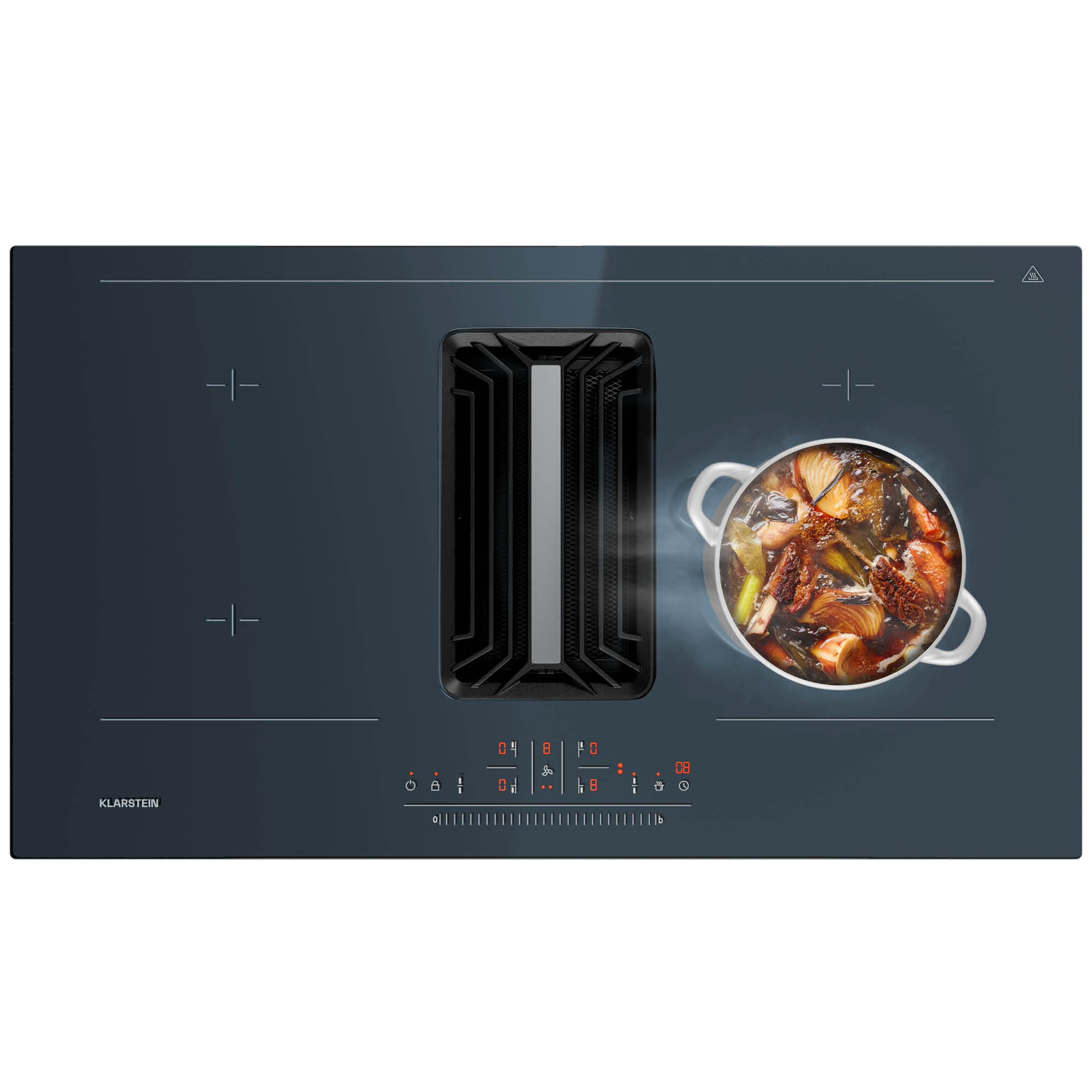 Klarstein AirJet 90 Down Air System, indukcijsko kuhalo + DownAir napa, 10000 W, 750 m3/h, Boost