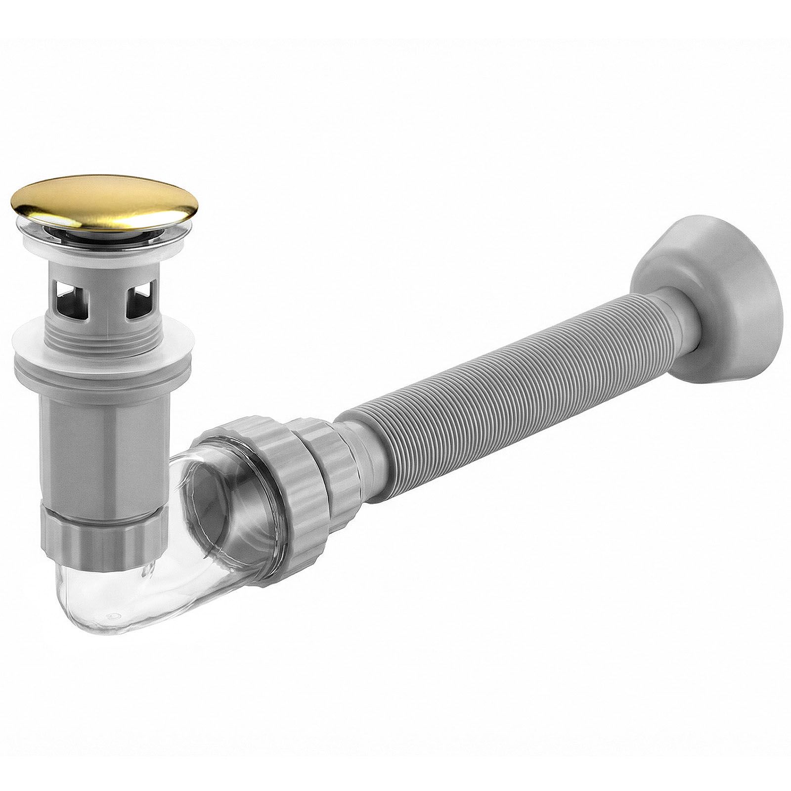 Sifon za umivaonik s click-clack ventilom REA Flow Gold