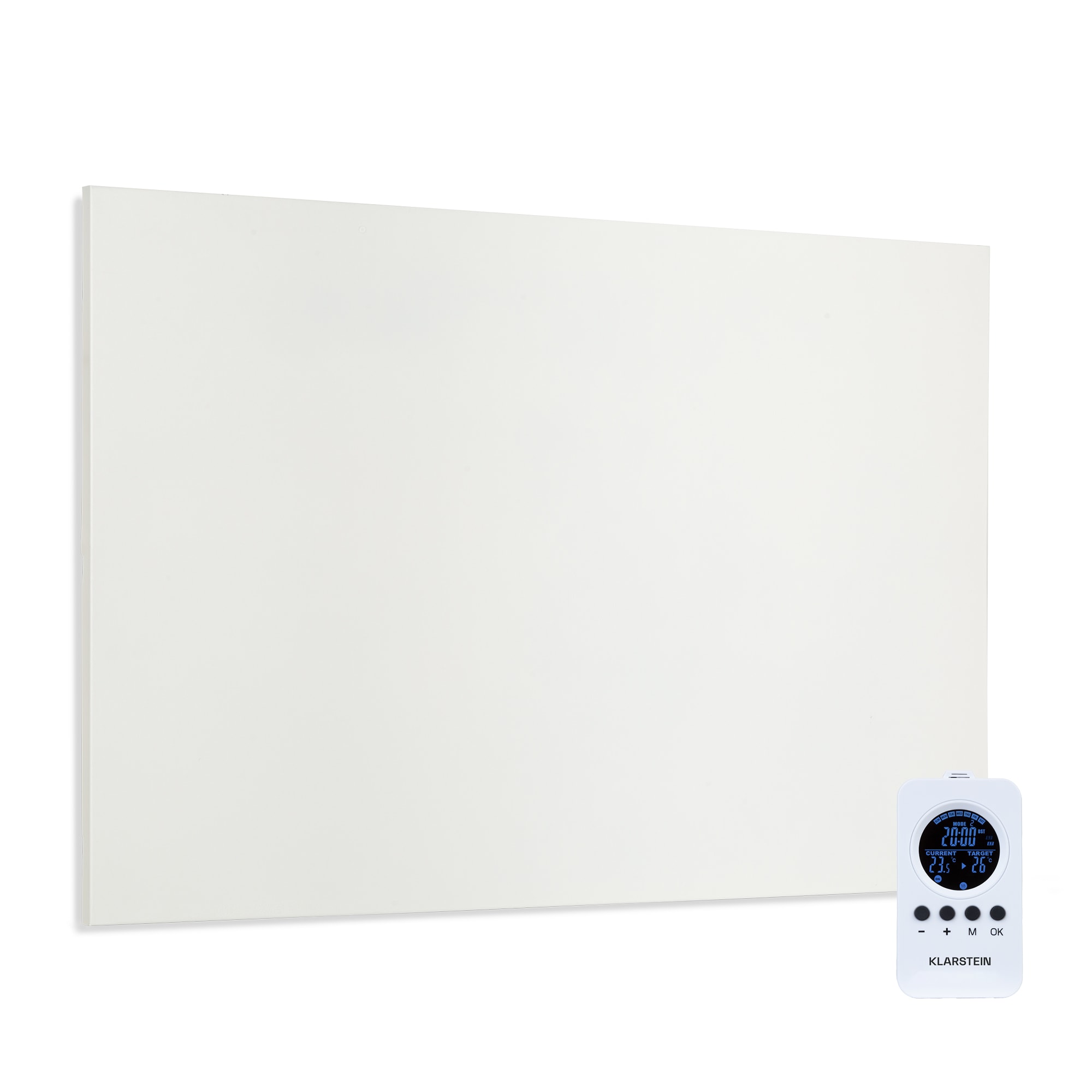 Klarstein Wonderwall Air Infinite, infracrveni grijač, 90 x 60 cm, 580 W, zidni, daljinski upravljač, bijeli