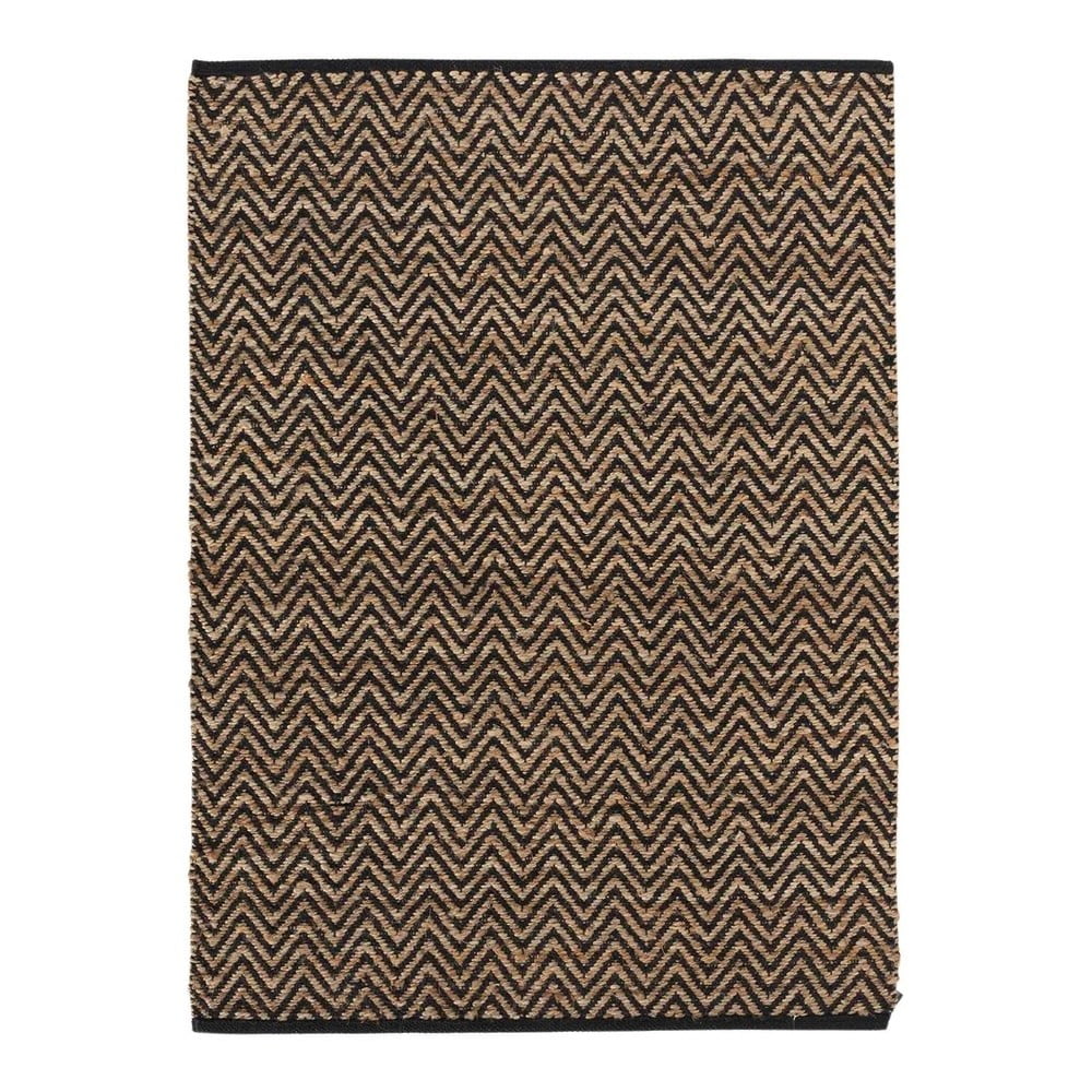 Crni/u prirodnoj boji tepih 120x170 cm Zigzag – douceur d'intérieur