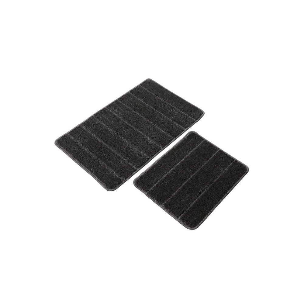 Antracitno sive kupaonske prostirke u setu 2 kom 50x80 cm Yeni Cizgli – Foutastic