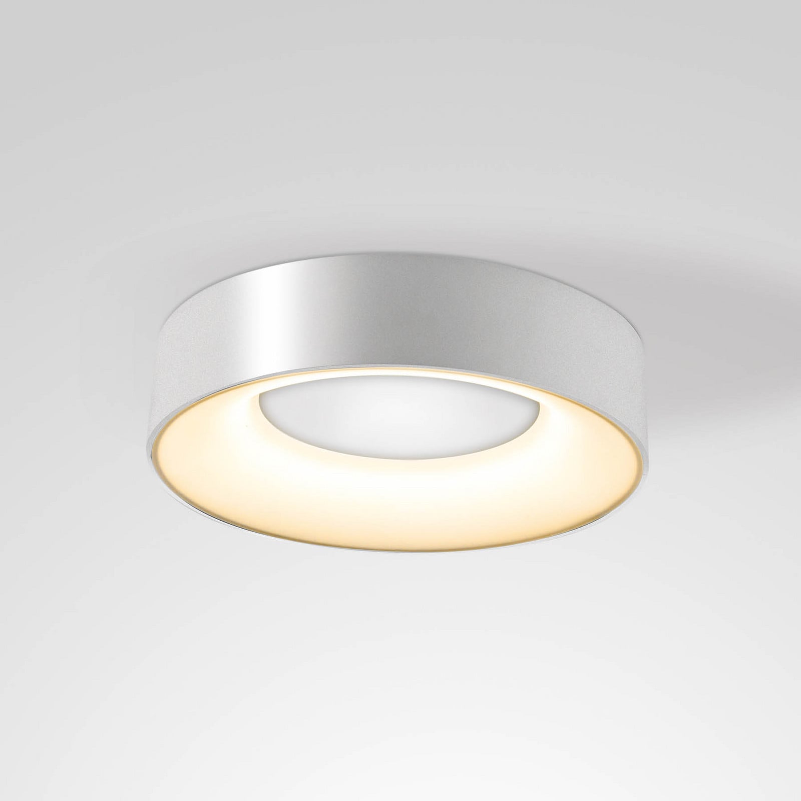 Sauro LED stropna svjetiljka, Ø 30 cm, srebrna