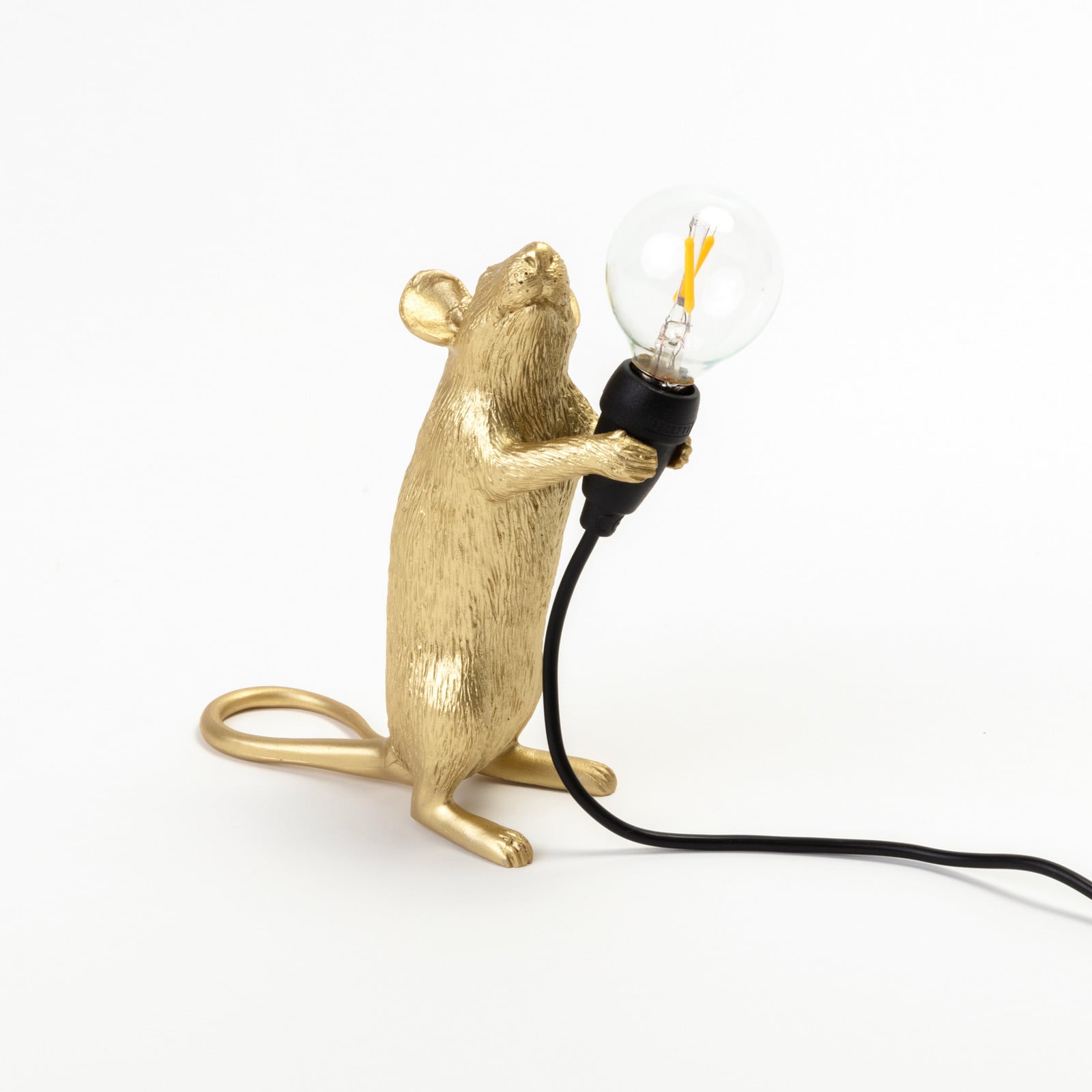 SELETTI Mouse Lamp LED ukrasna lampa USB stojeća zlatna