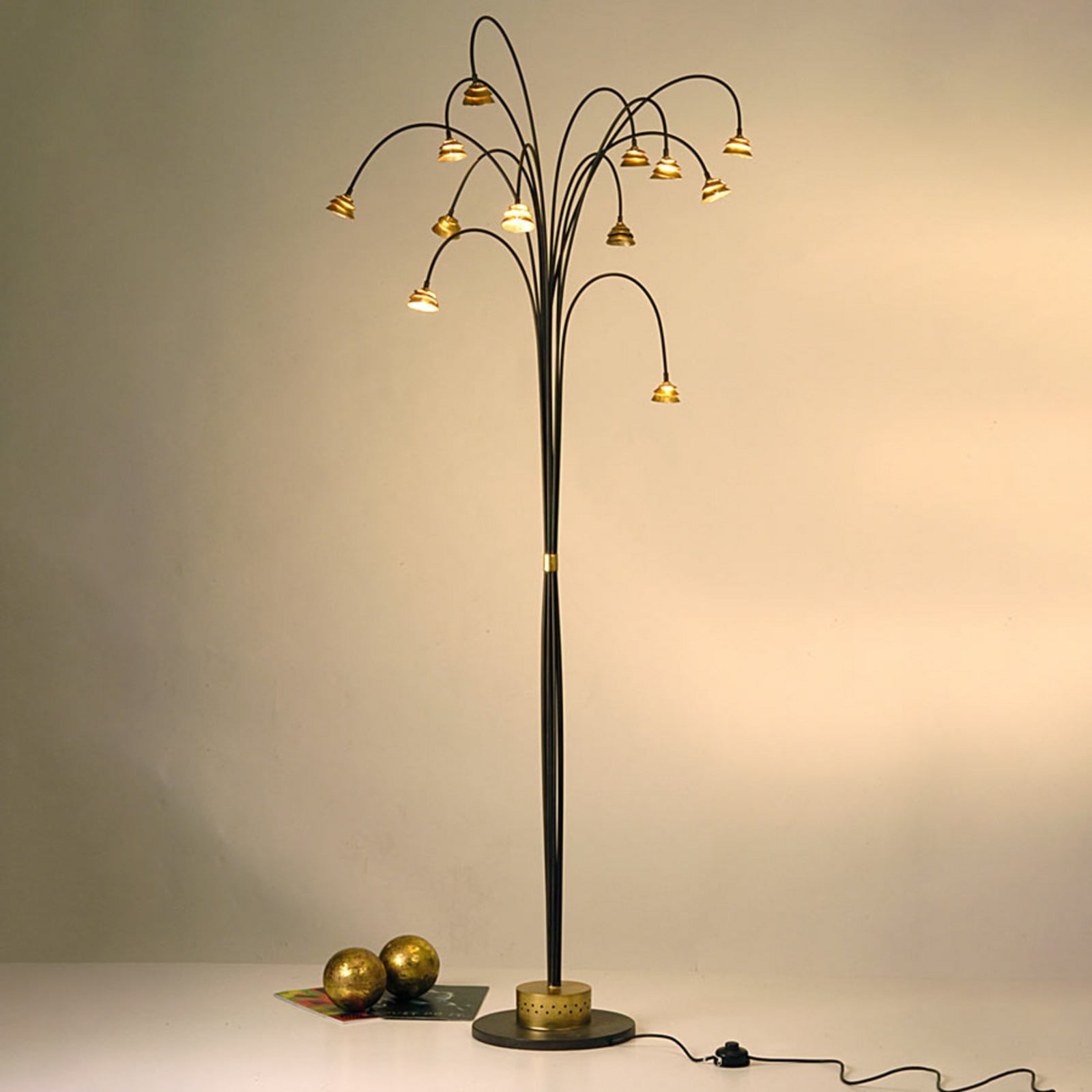 Fontaine LED podna lampa smeđe-zlatna