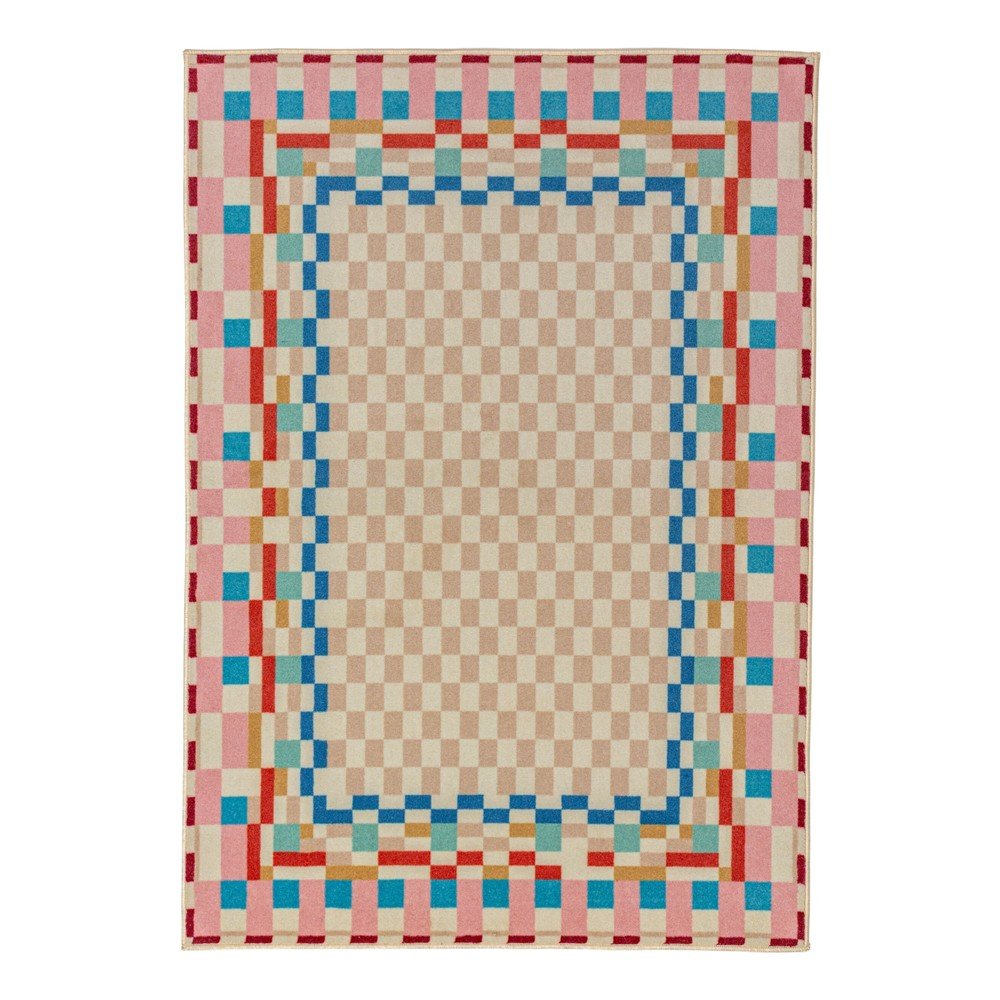 Tepih od mješavine vune 200x300 cm Checkered Border – Flair Rugs