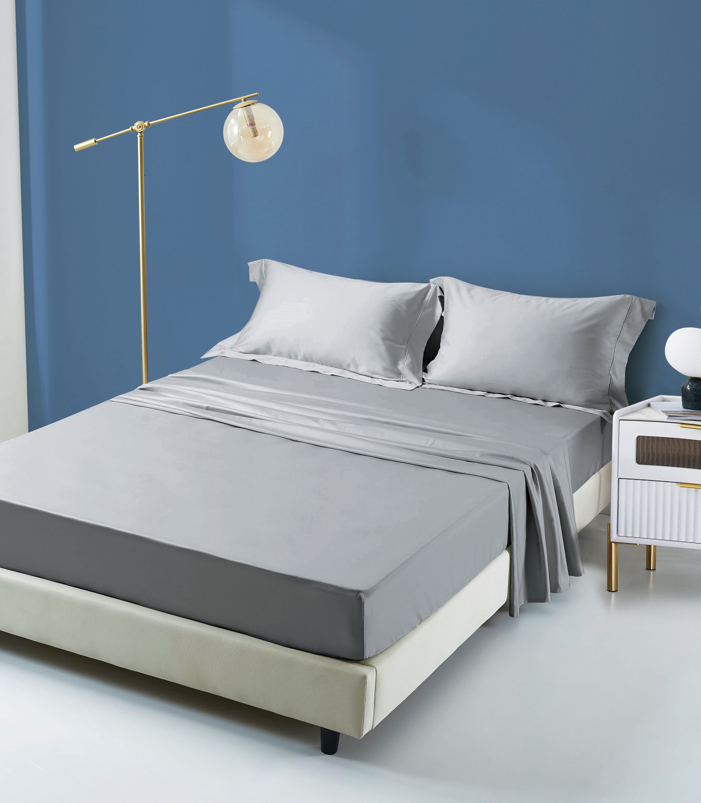 Pamučna plahta-SIVA 200x220 cm +30cm