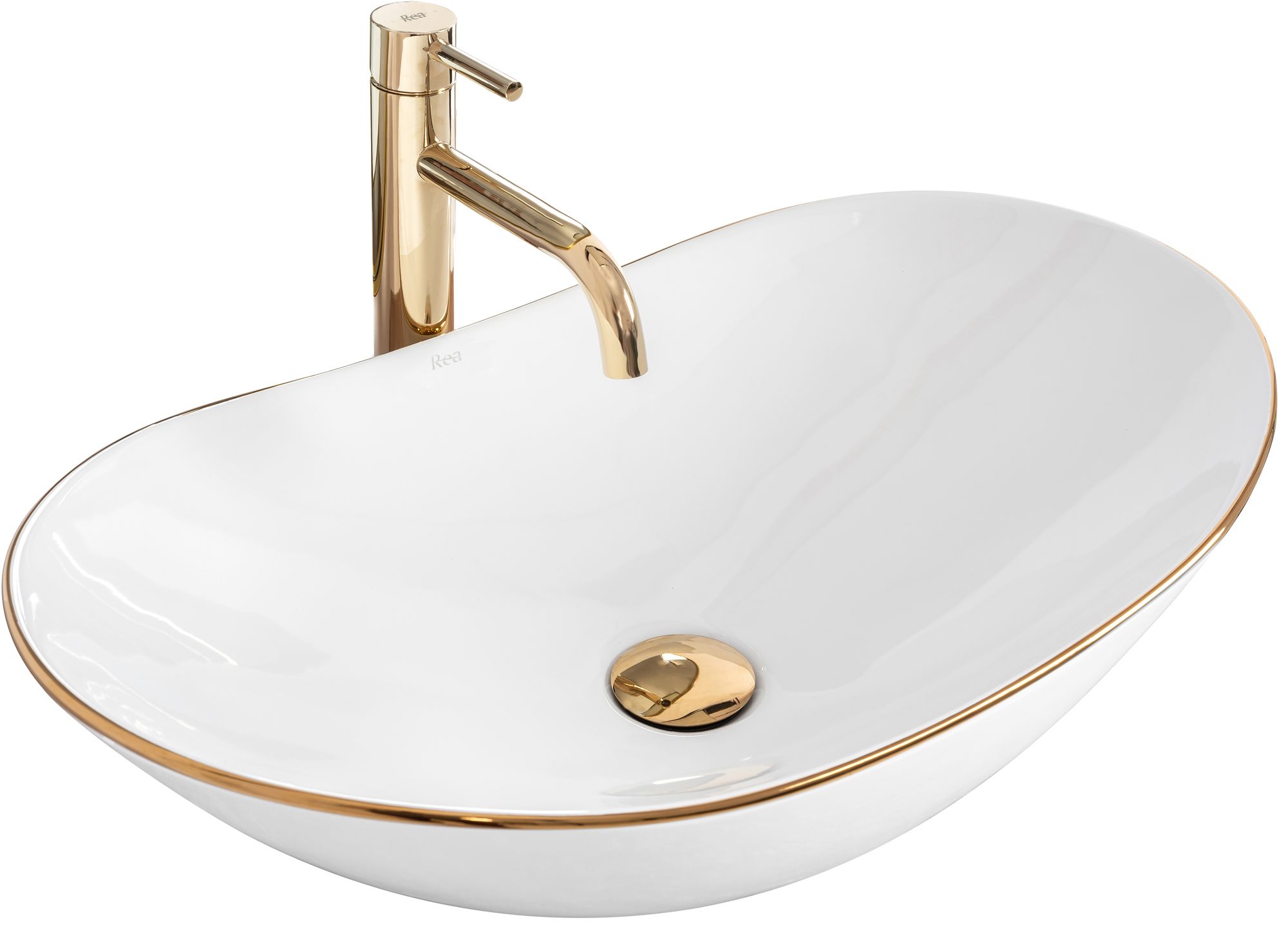 Nadgradni umivaonik Rea Royal Gold Edge